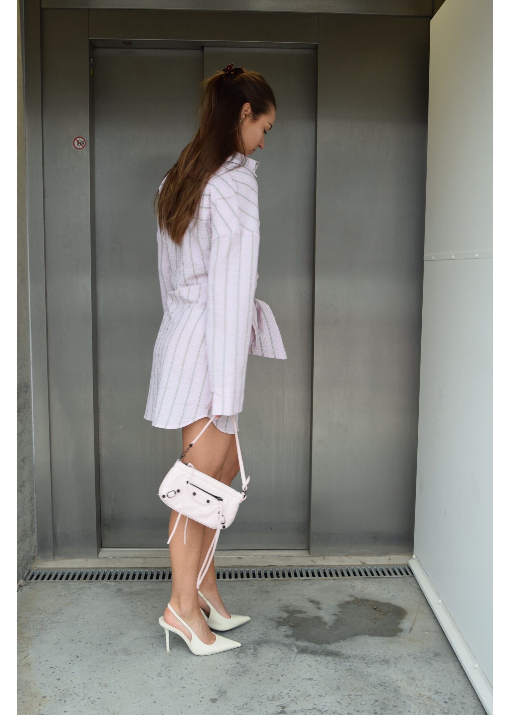 GISÈLE THE LABEL  ROMA DRESS PINK STRIPE