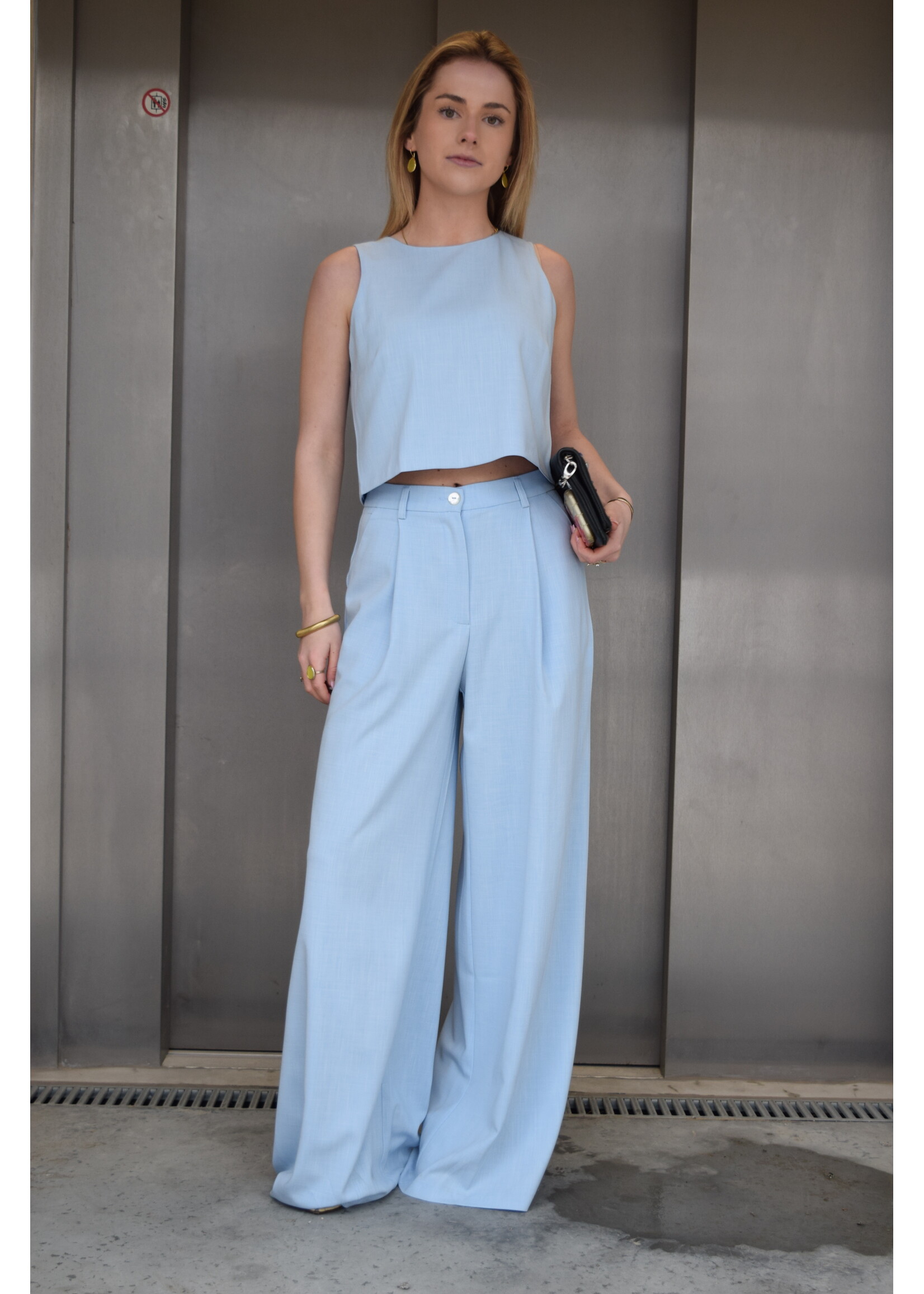 GISÈLE THE LABEL  NORA TOP BABY BLUE