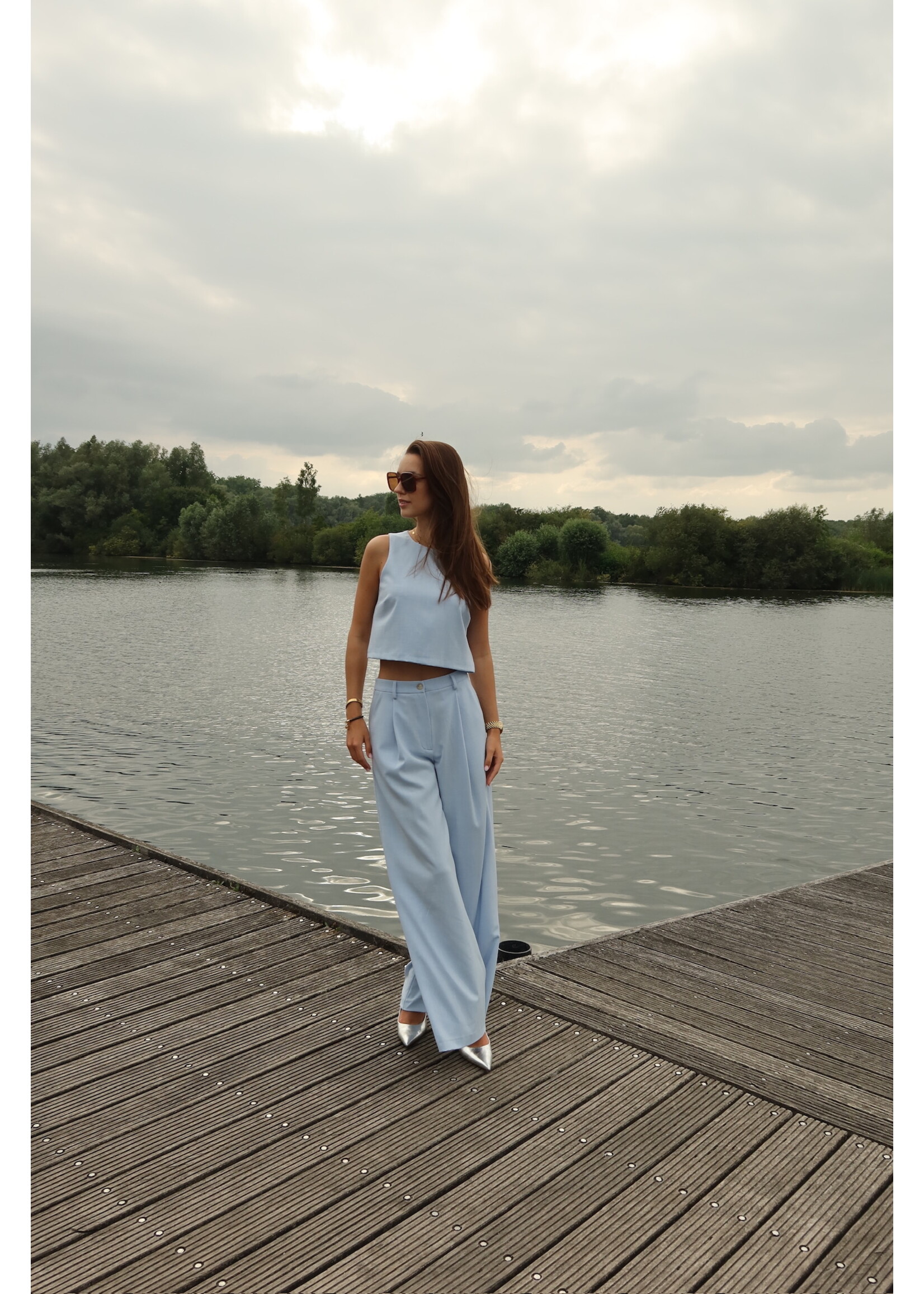 GISÈLE THE LABEL  AMALIA TROUSERS BABY BLUE