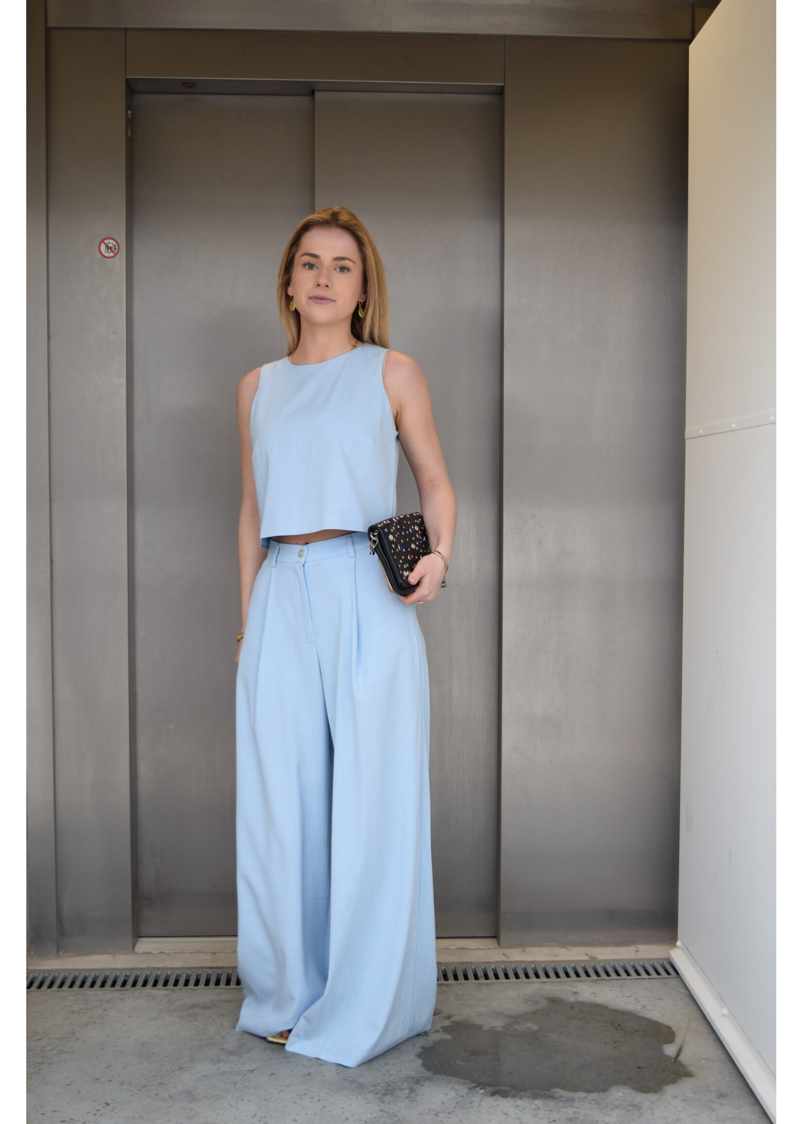 GISÈLE THE LABEL  AMALIA TROUSERS BABY BLUE