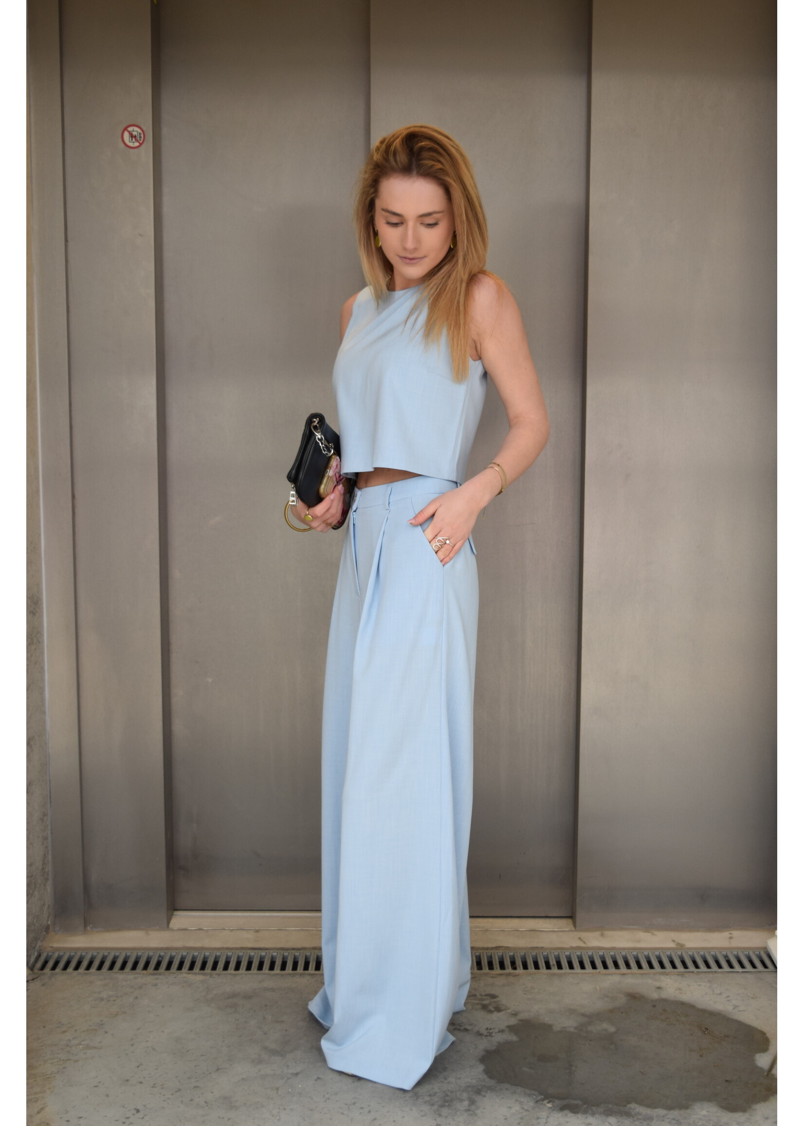 GISÈLE THE LABEL  AMALIA TROUSERS BABY BLUE