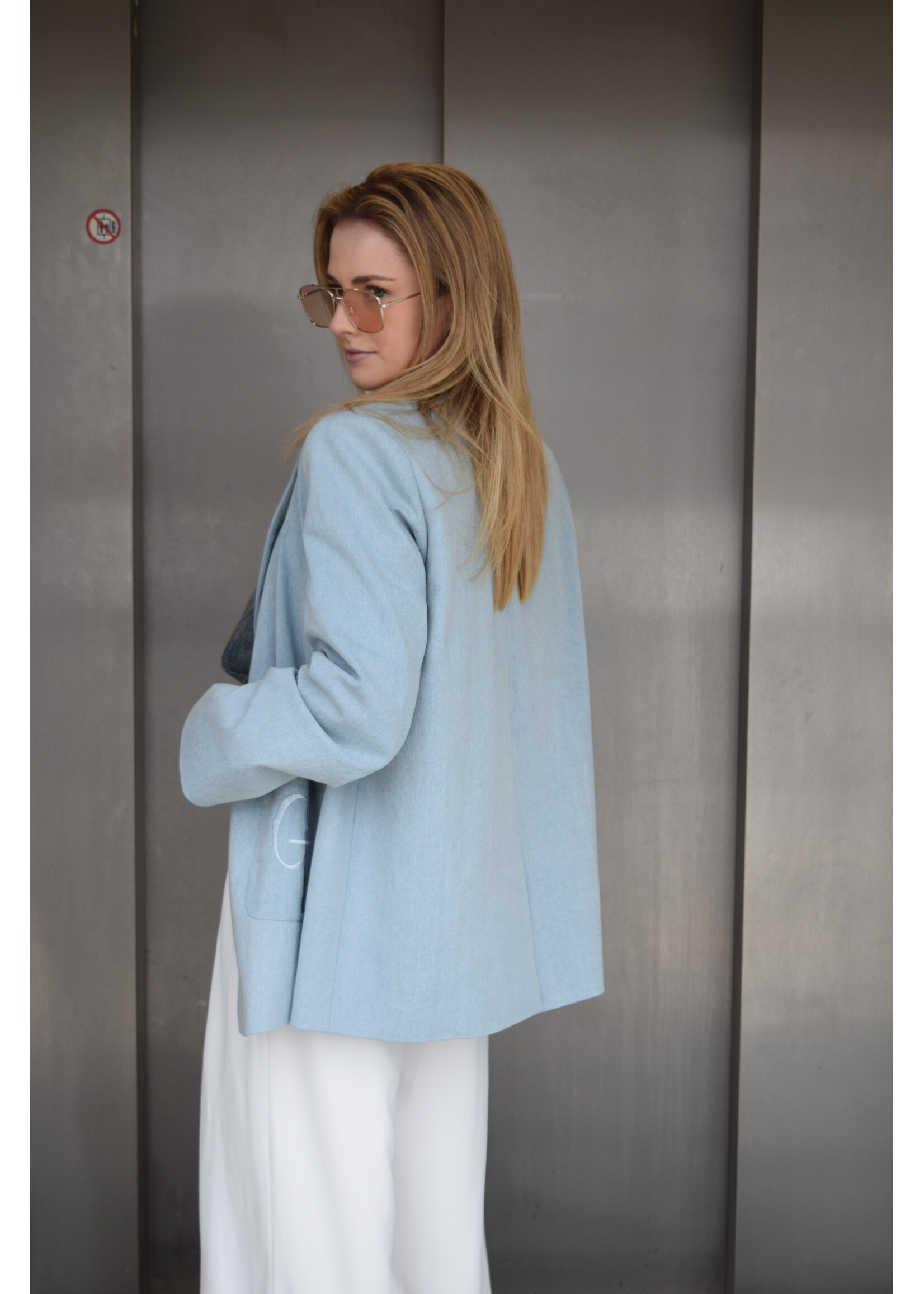 GISÈLE THE LABEL  WILLOW BLAZER DENIM