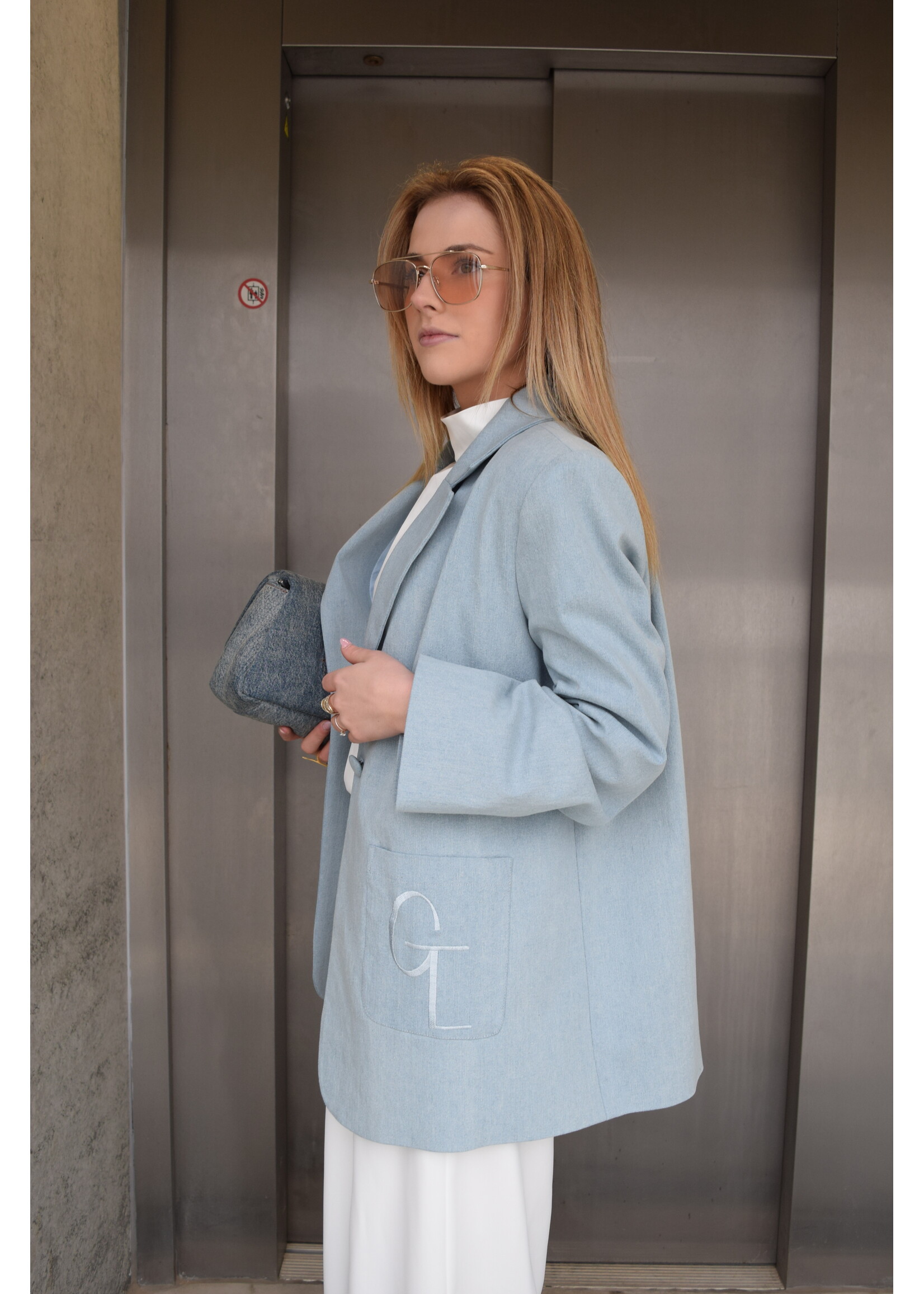 GISÈLE THE LABEL  WILLOW BLAZER DENIM