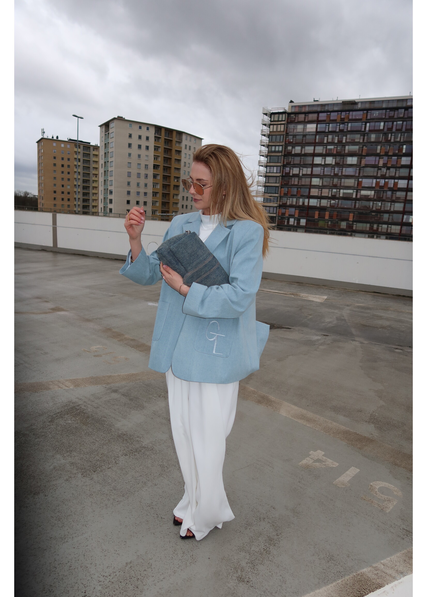 GISÈLE THE LABEL  WILLOW BLAZER DENIM