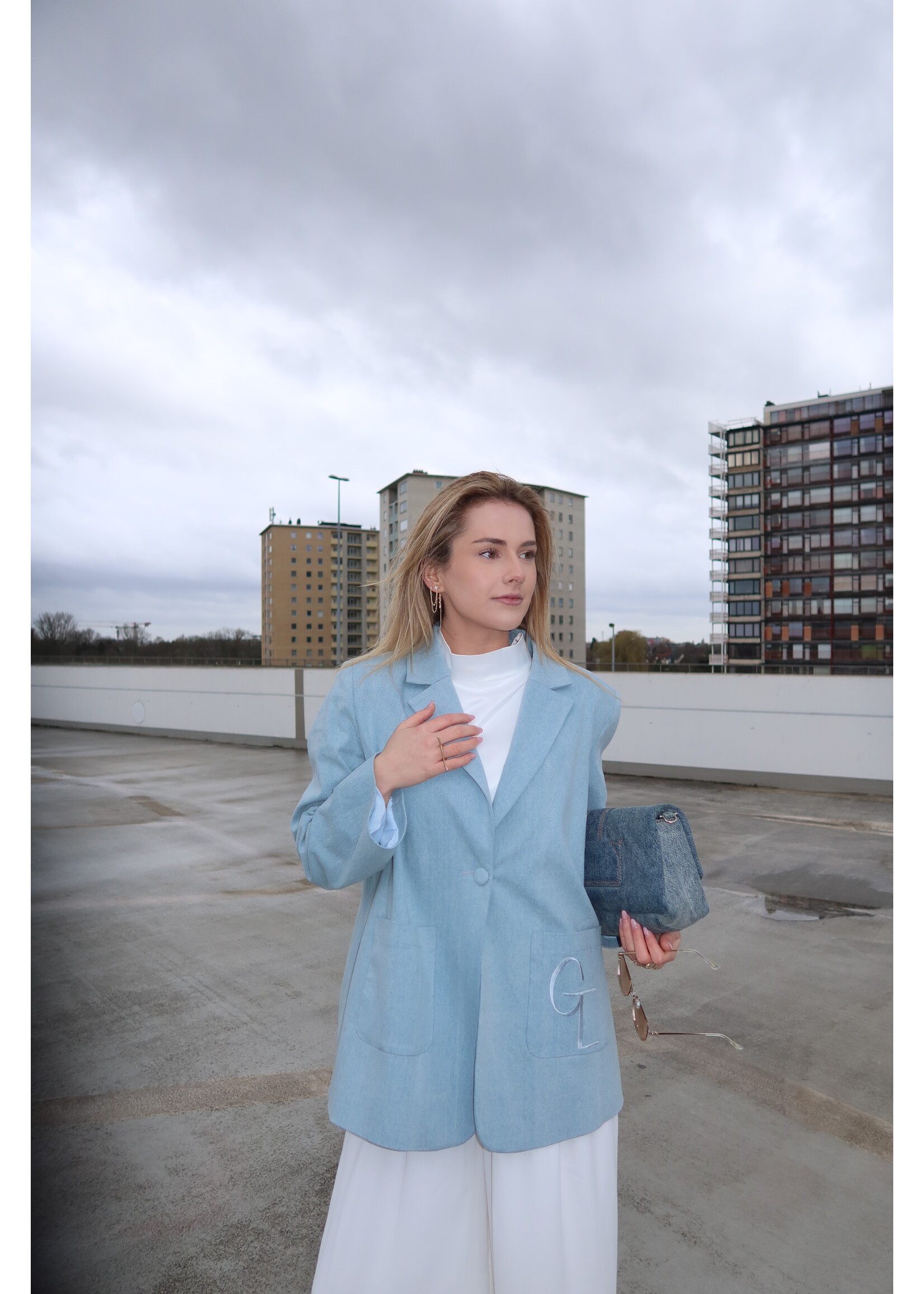 GISÈLE THE LABEL  WILLOW BLAZER DENIM