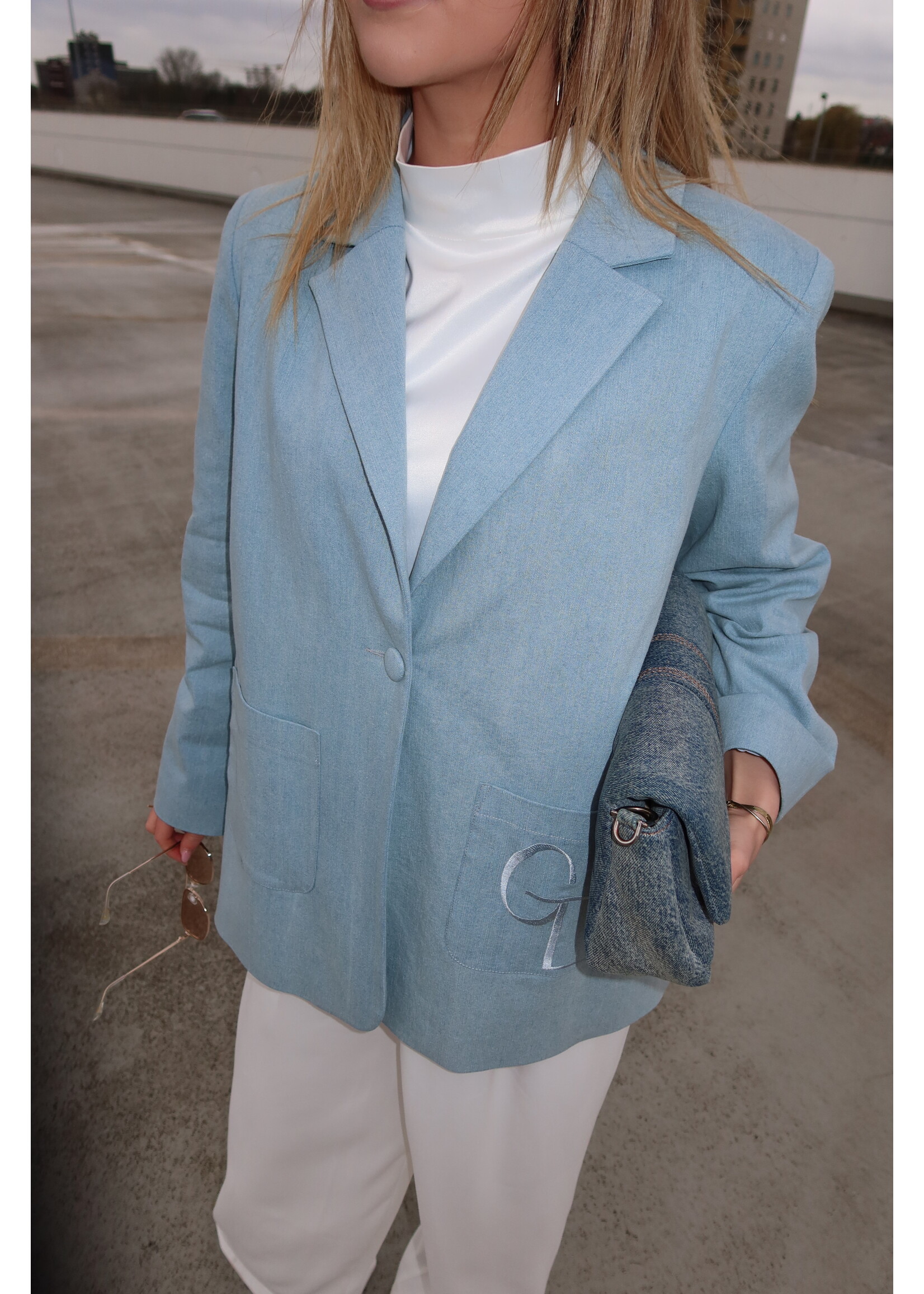 GISÈLE THE LABEL  WILLOW BLAZER DENIM