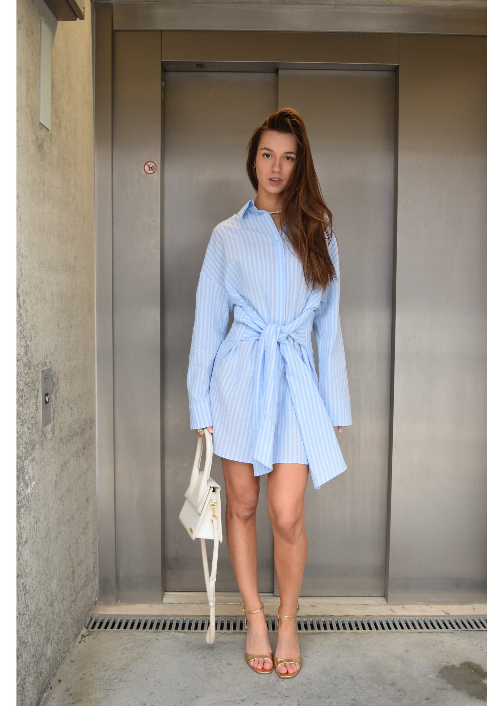 GISÈLE THE LABEL  ROMA DRESS BLUE STRIPE