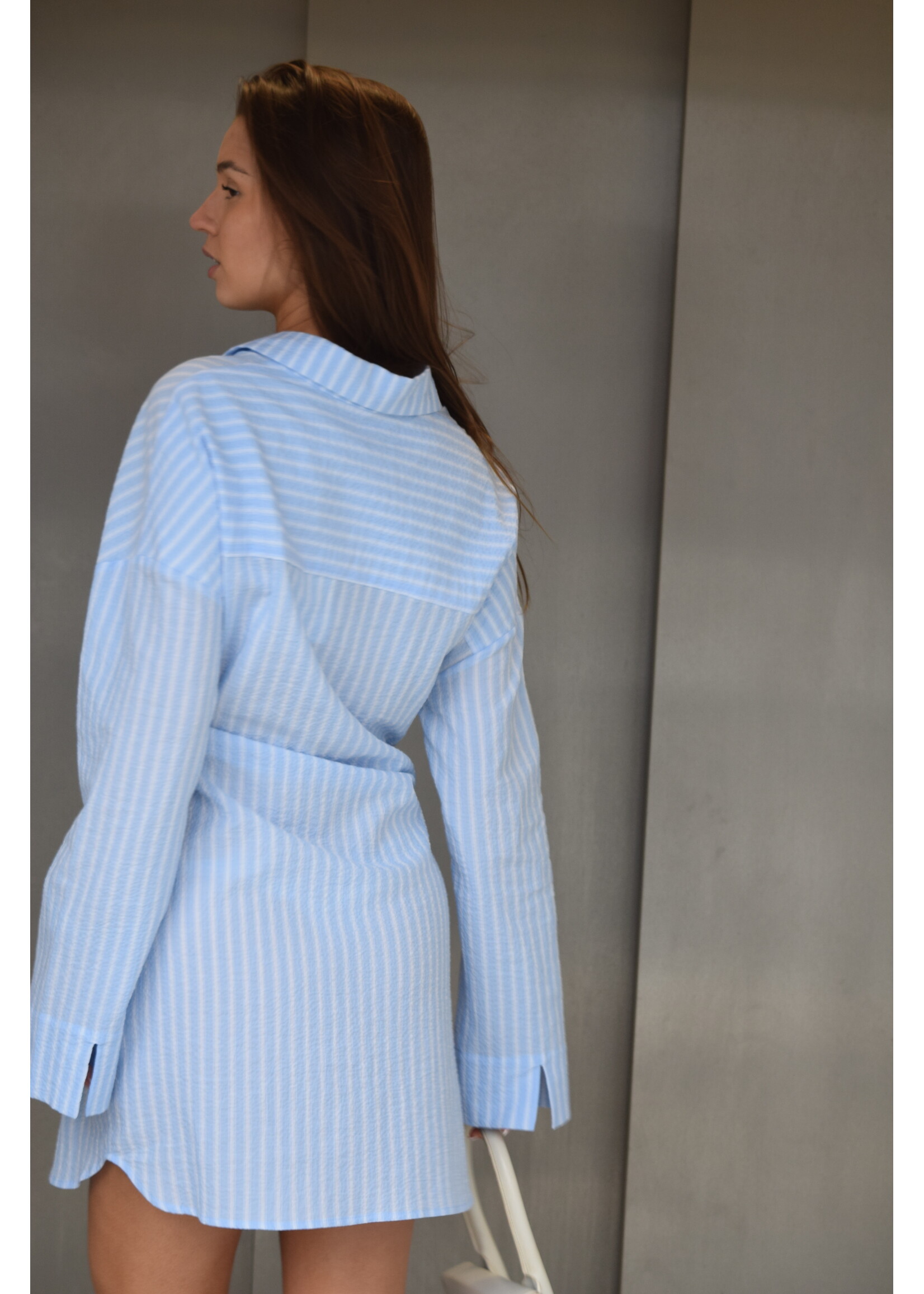GISÈLE THE LABEL  ROMA DRESS BLUE STRIPE