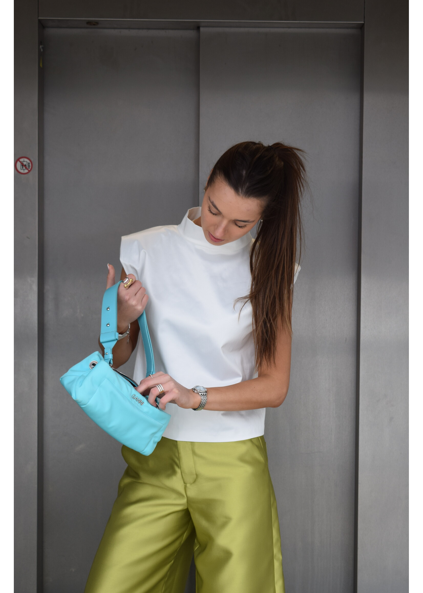 GISÈLE THE LABEL  SOLENE TOP COTTON WHITE