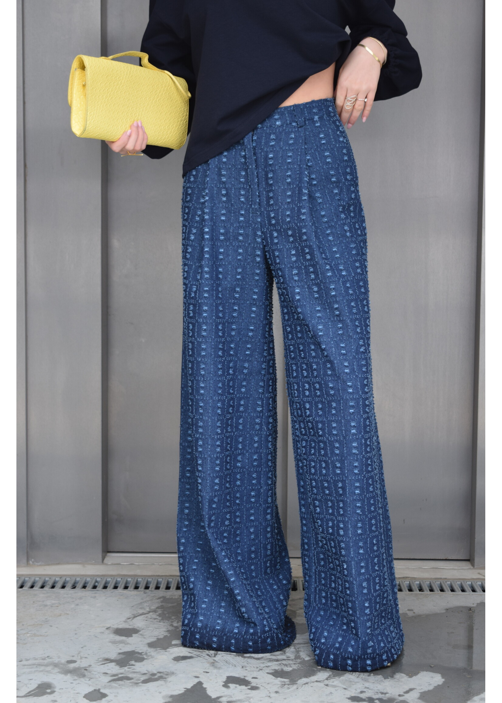 GISÈLE THE LABEL  AMALIA TROUSERS INDIGO DENIM