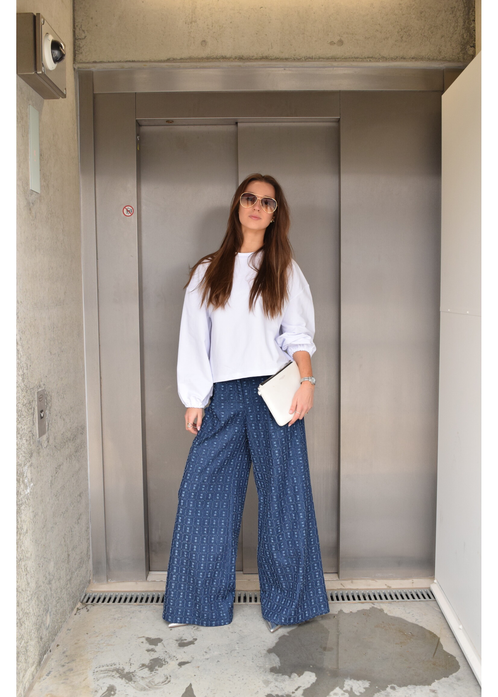 GISÈLE THE LABEL  AMALIA TROUSERS INDIGO DENIM
