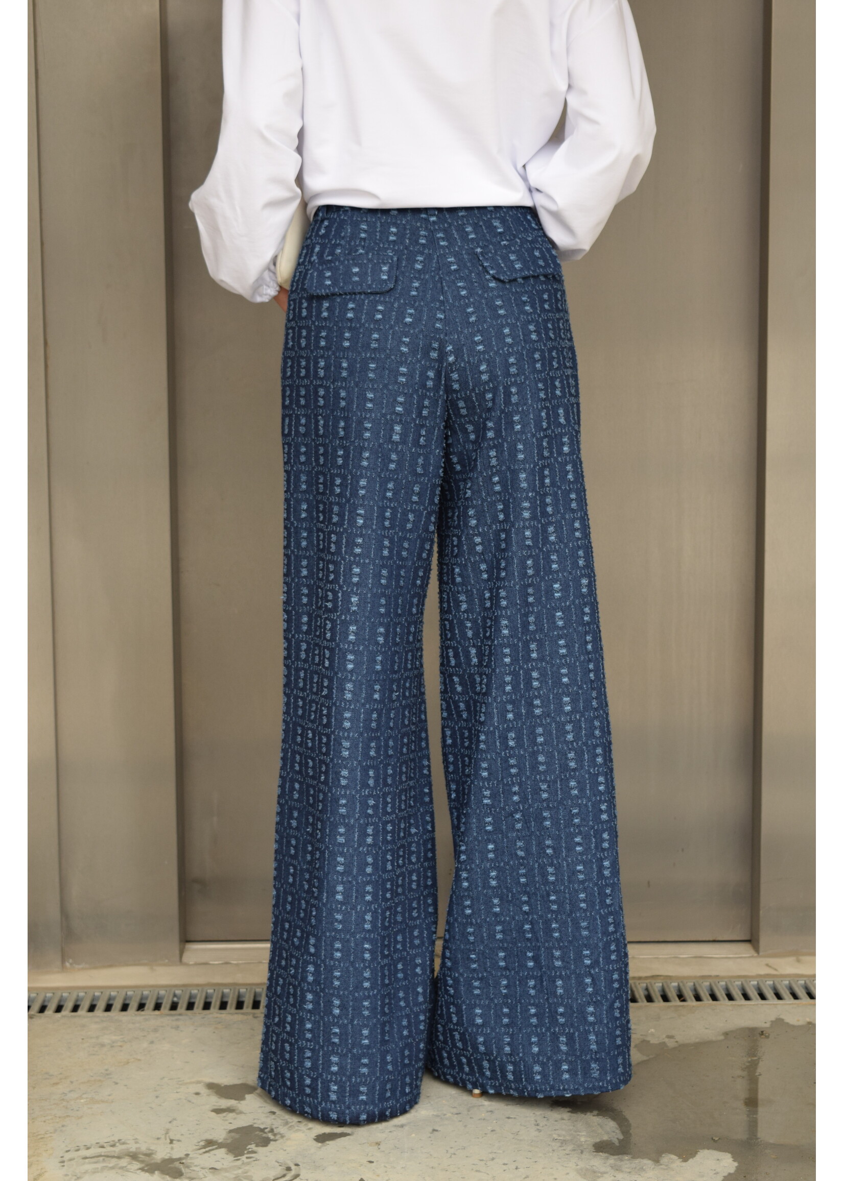 GISÈLE THE LABEL  AMALIA TROUSERS INDIGO DENIM