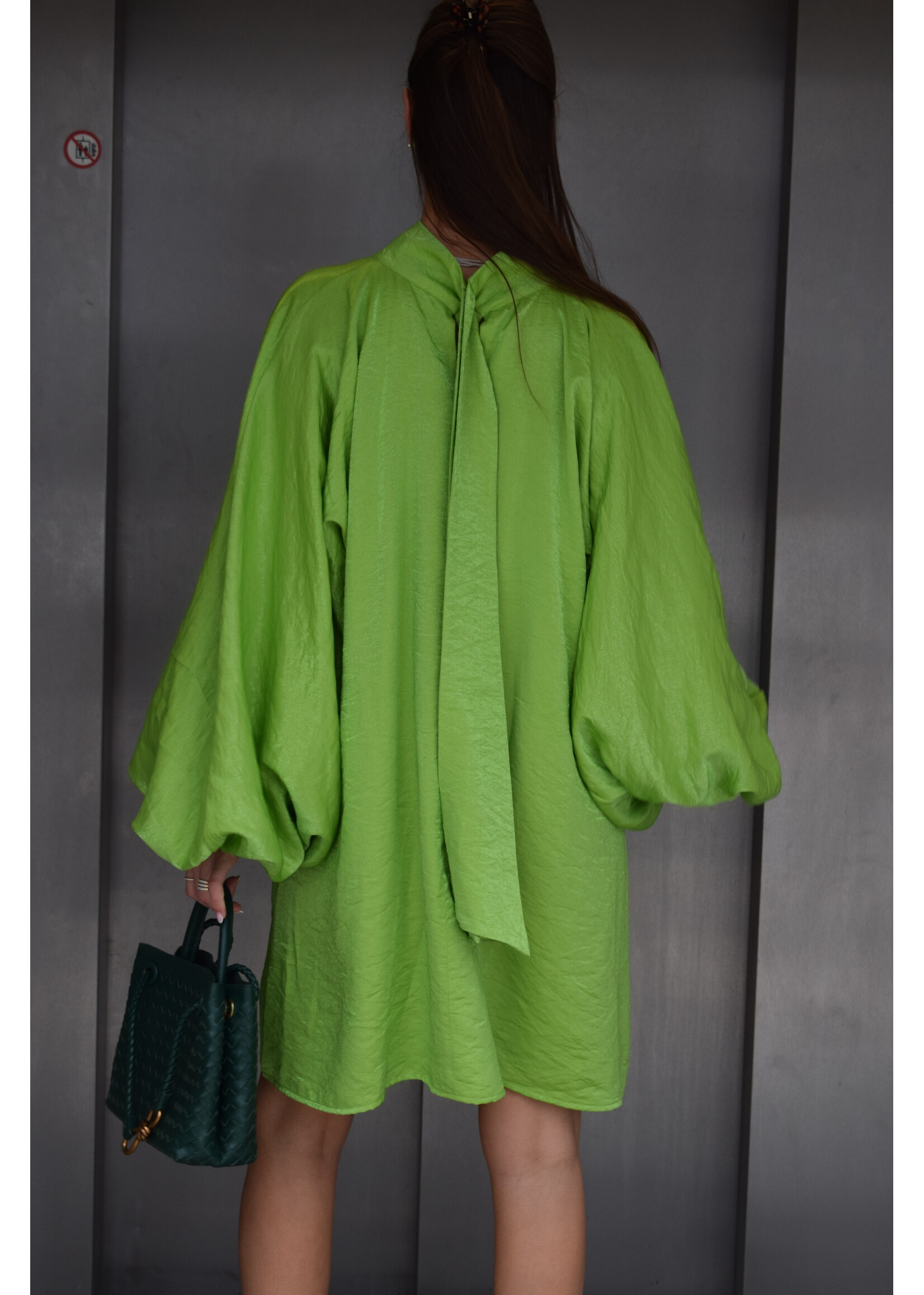 GISÈLE THE LABEL  LODA MINI DRESS GREEN