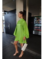 GISÈLE THE LABEL  LODA MINI DRESS GREEN