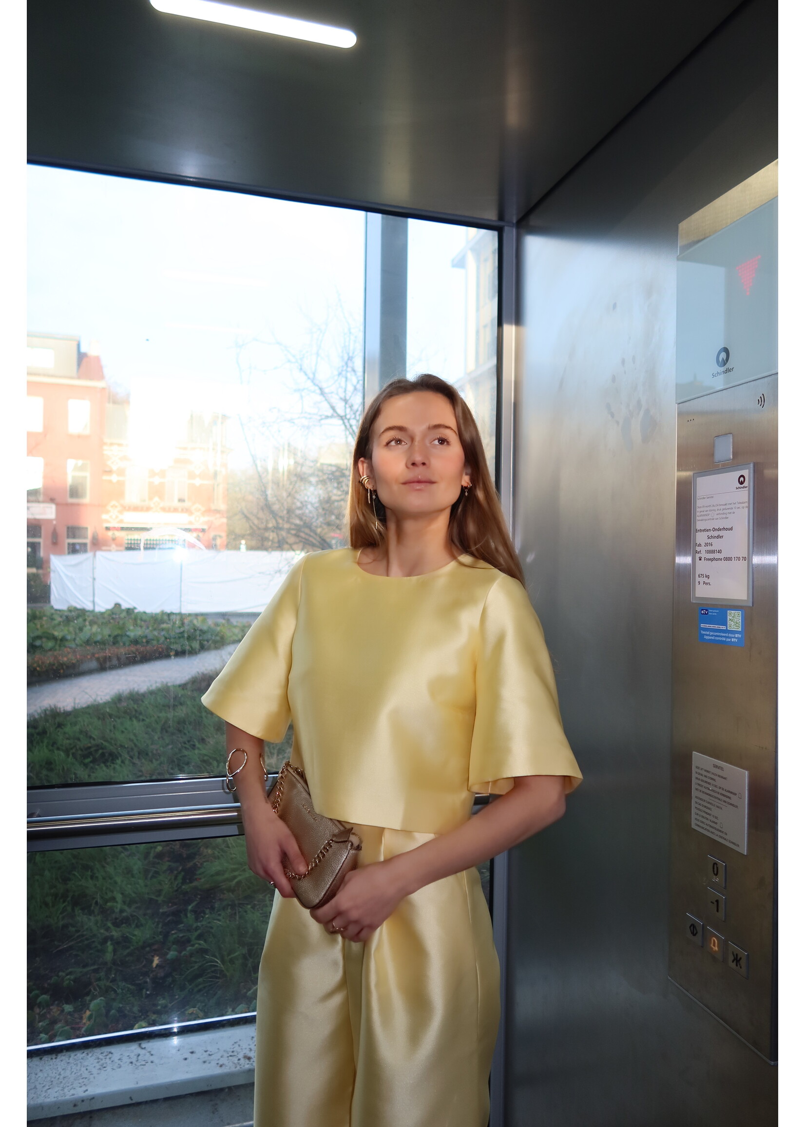 GISÈLE THE LABEL  NIA TOP BUTTER YELLOW