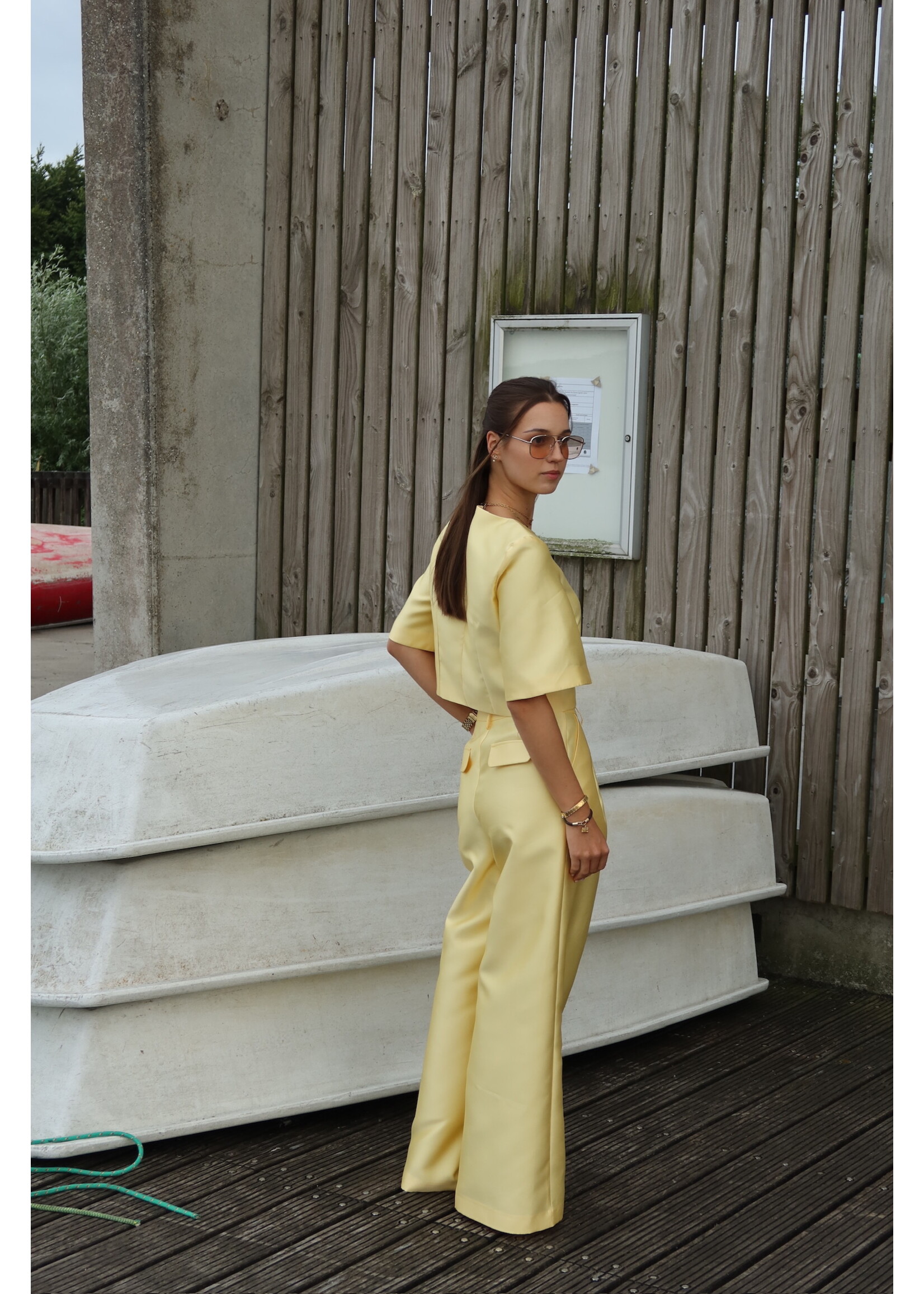 GISÈLE THE LABEL  NIA TOP BUTTER YELLOW