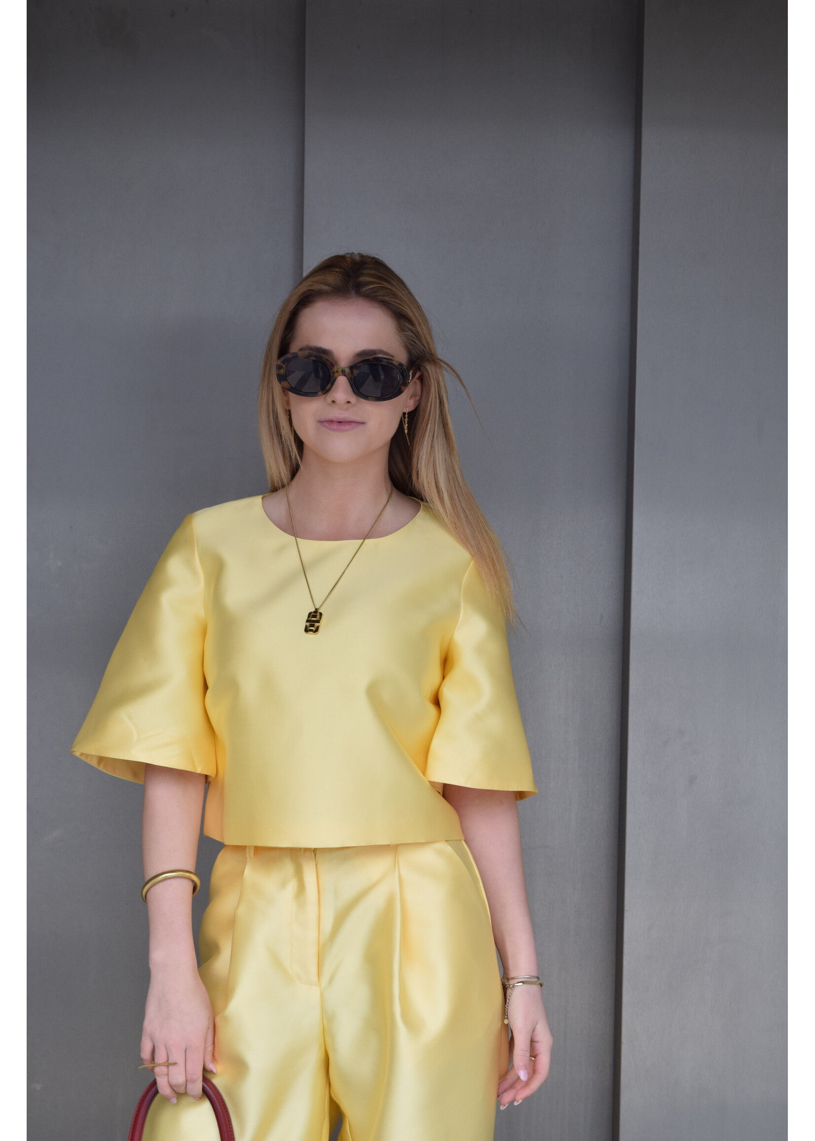 GISÈLE THE LABEL  NIA TOP BUTTER YELLOW