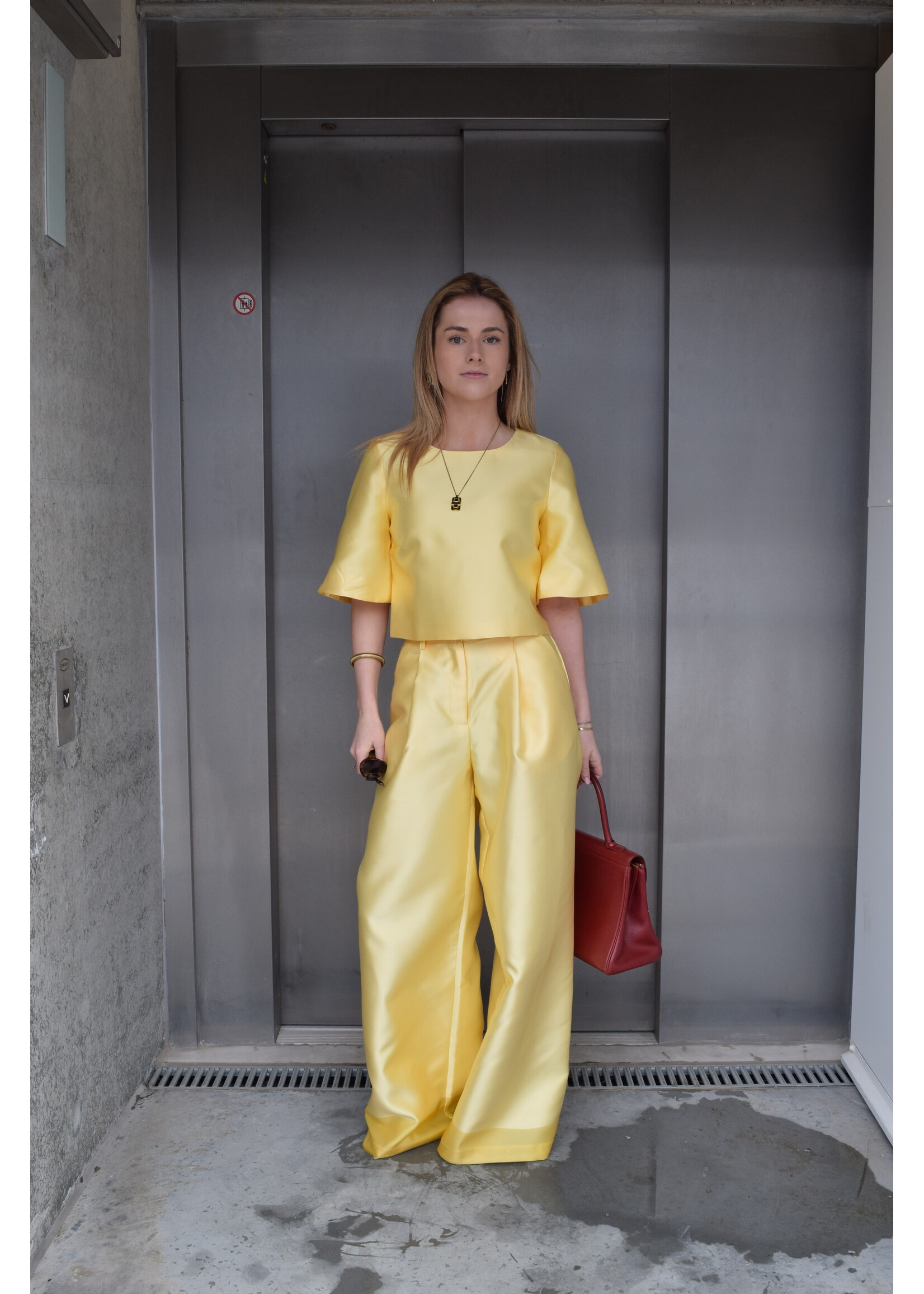 GISÈLE THE LABEL  NIA TOP BUTTER YELLOW