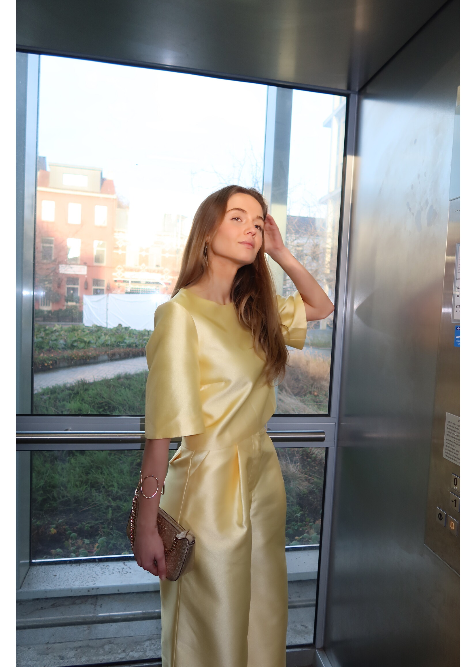 GISÈLE THE LABEL  AMALIA TROUSERS BUTTER YELLOW