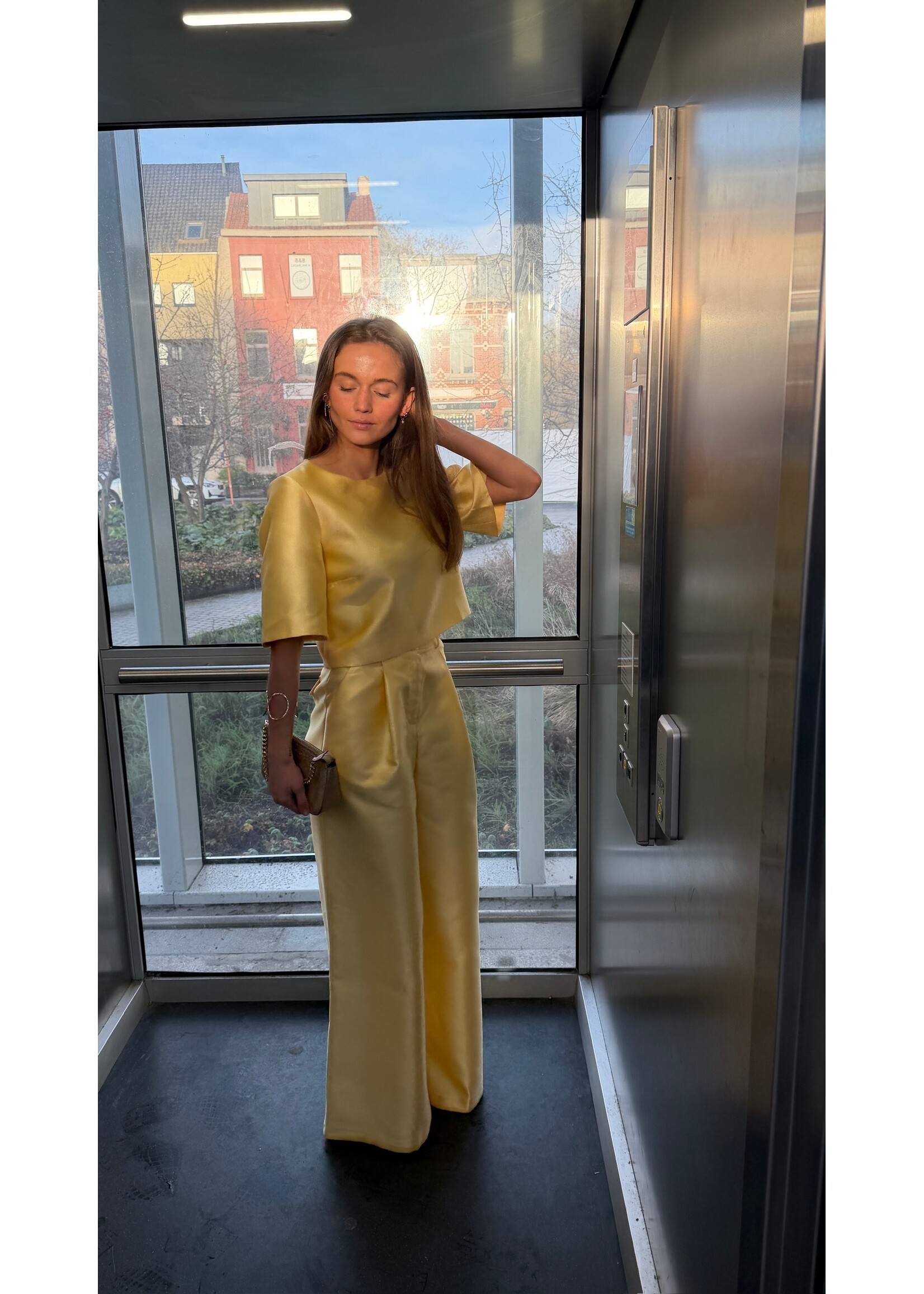 GISÈLE THE LABEL  AMALIA TROUSERS BUTTER YELLOW