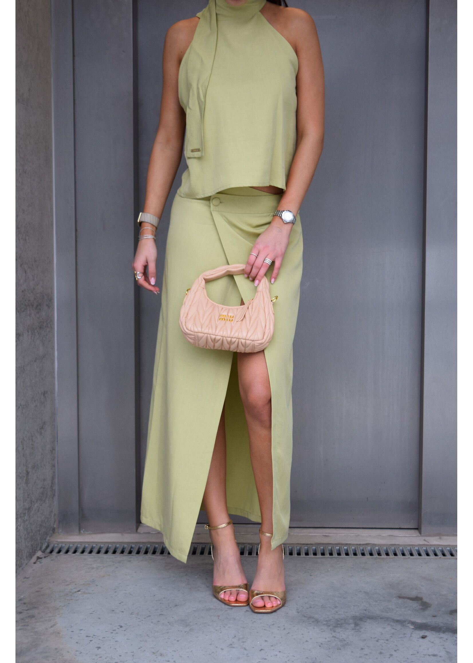 GISÈLE THE LABEL  LIPA SKIRT OLIVE