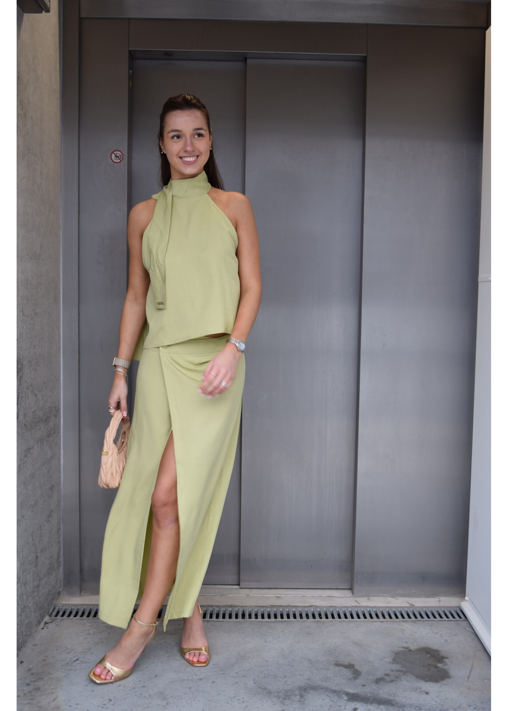 GISÈLE THE LABEL  LIPA SKIRT OLIVE