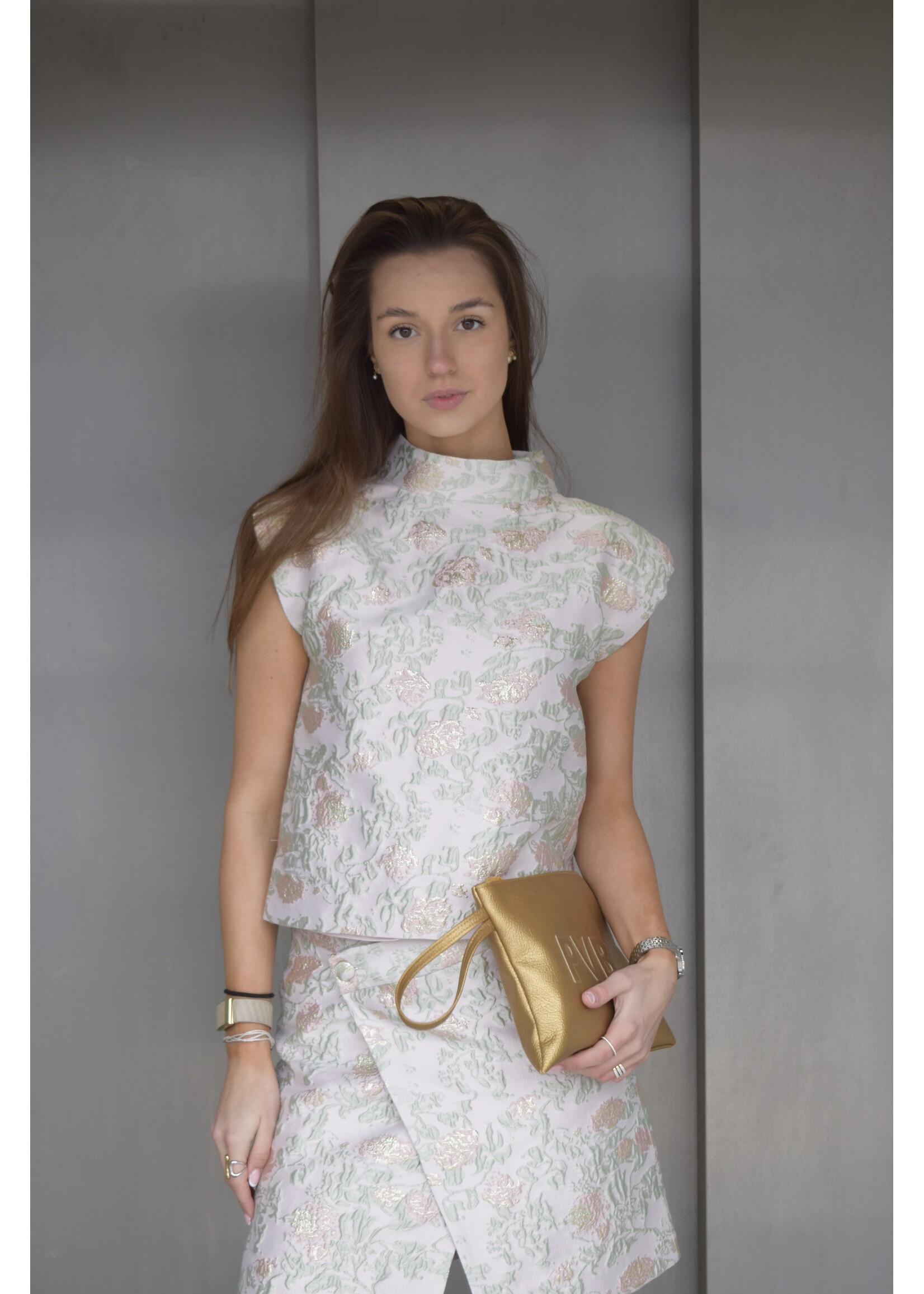 GISÈLE THE LABEL  SOLENE TOP JACQUARD