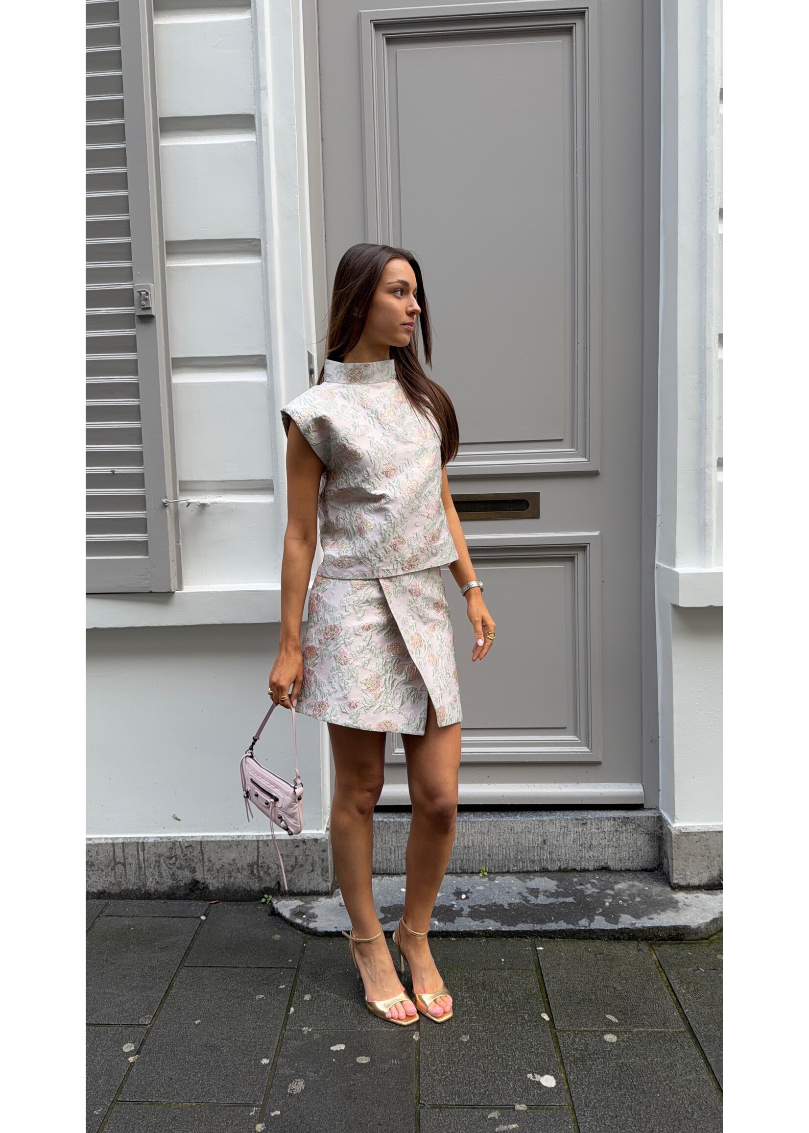 GISÈLE THE LABEL  SOLENE TOP JACQUARD