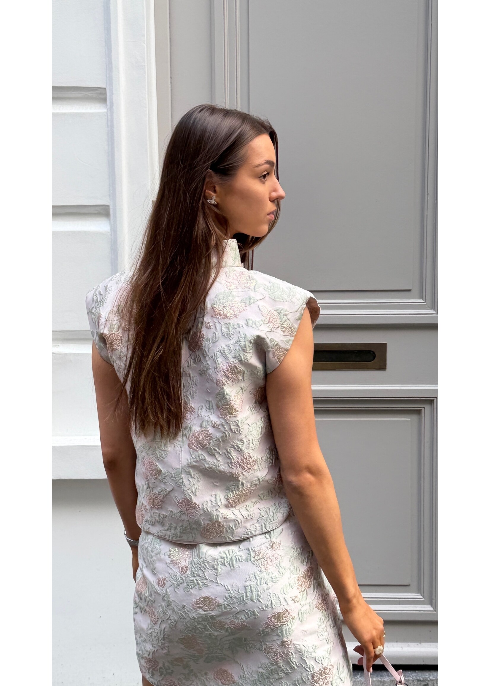 GISÈLE THE LABEL  SOLENE TOP JACQUARD