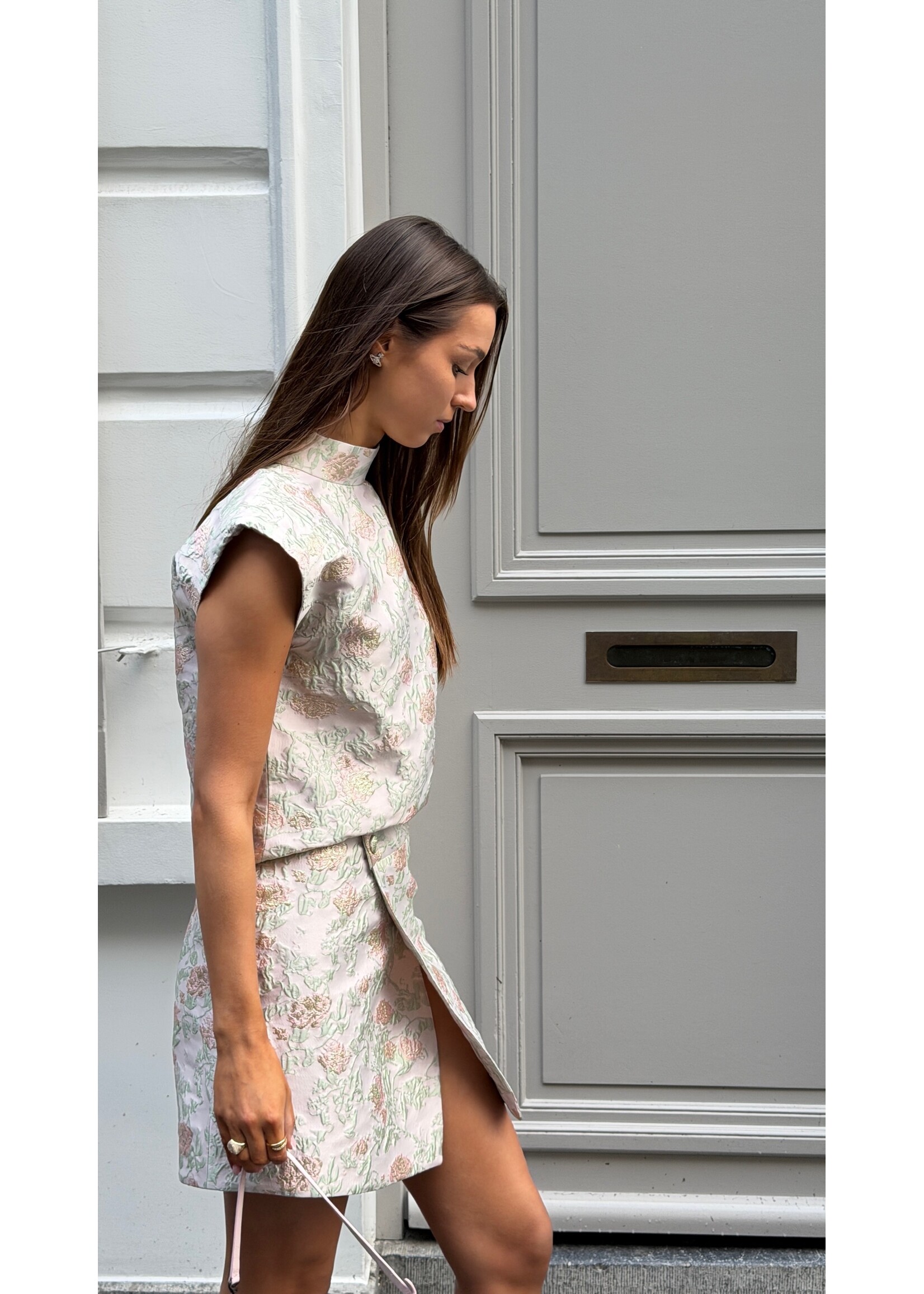 GISÈLE THE LABEL  SOLENE TOP JACQUARD