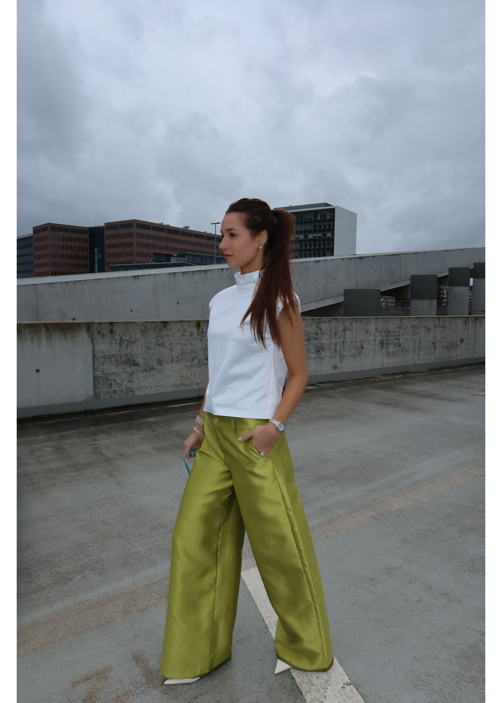 GISÈLE THE LABEL  MERLOT TROUSERS GREEN