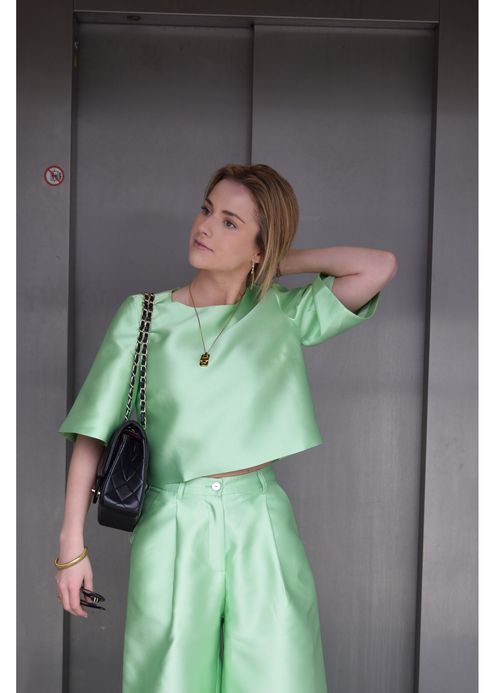 GISÈLE THE LABEL  NIA TOP MINT GREEN