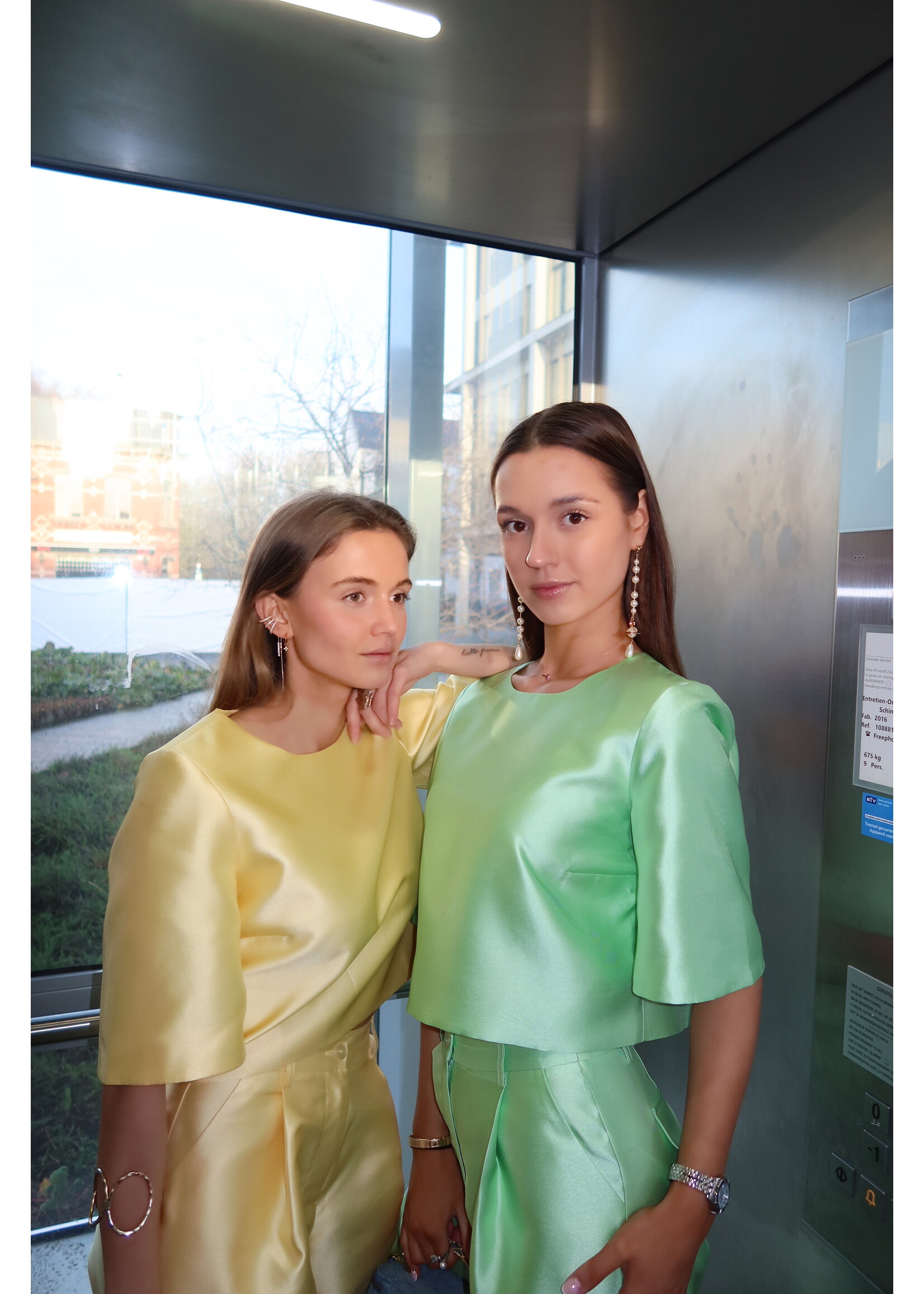 GISÈLE THE LABEL  NIA TOP MINT GREEN