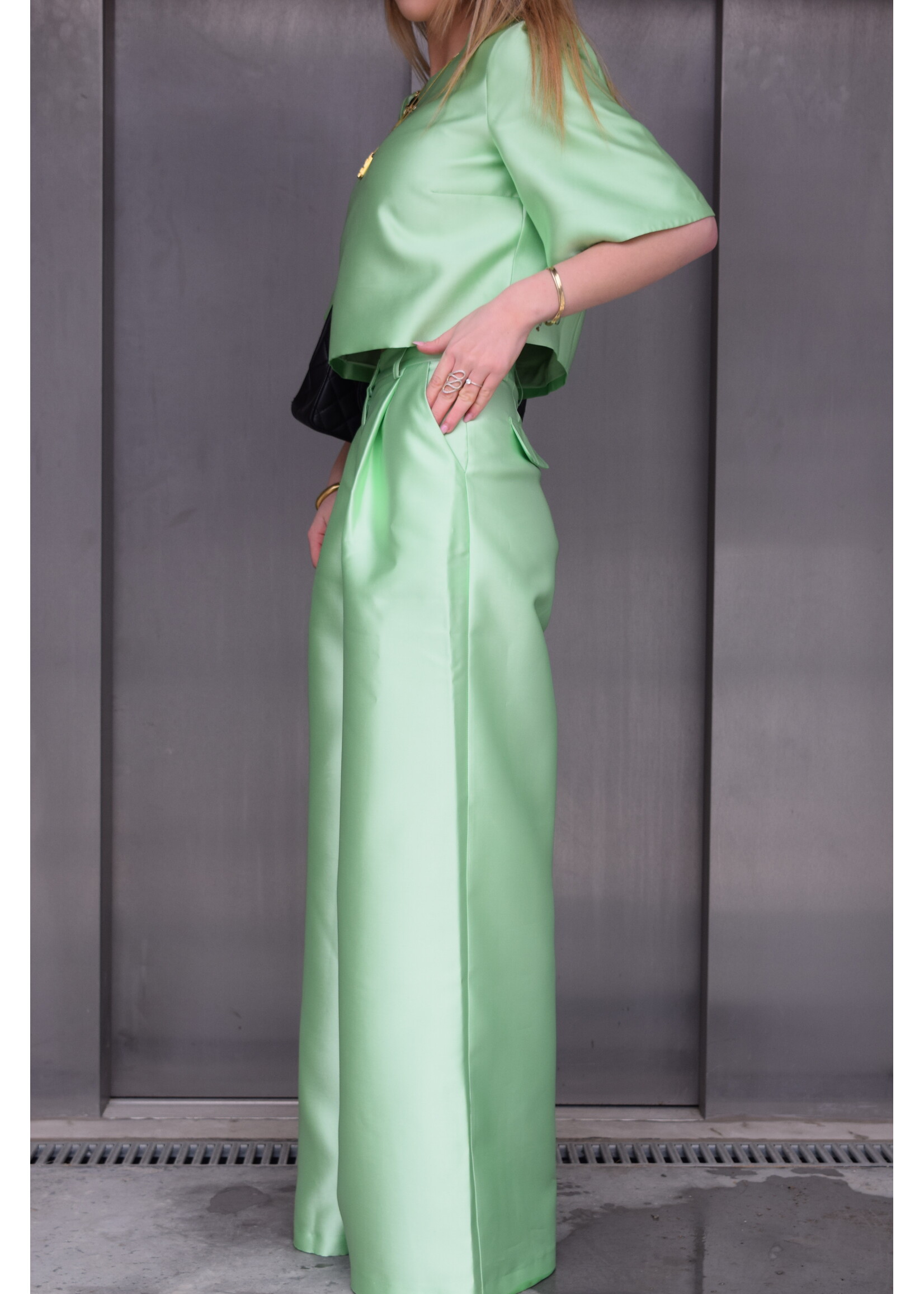 GISÈLE THE LABEL  AMALIA TROUSERS MINT GREEN