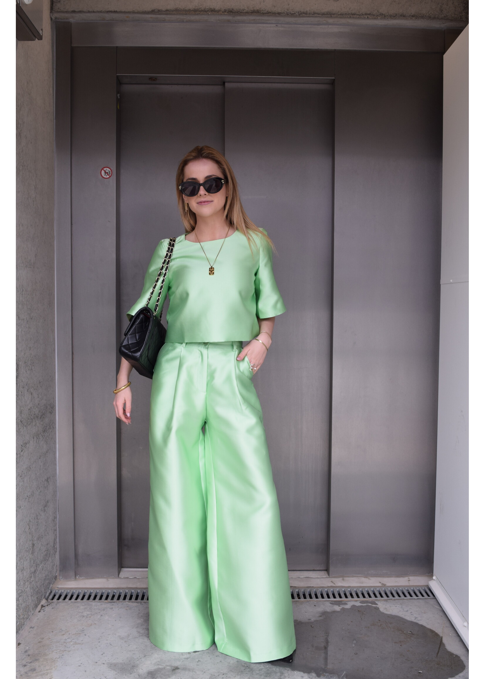 GISÈLE THE LABEL  AMALIA TROUSERS MINT GREEN