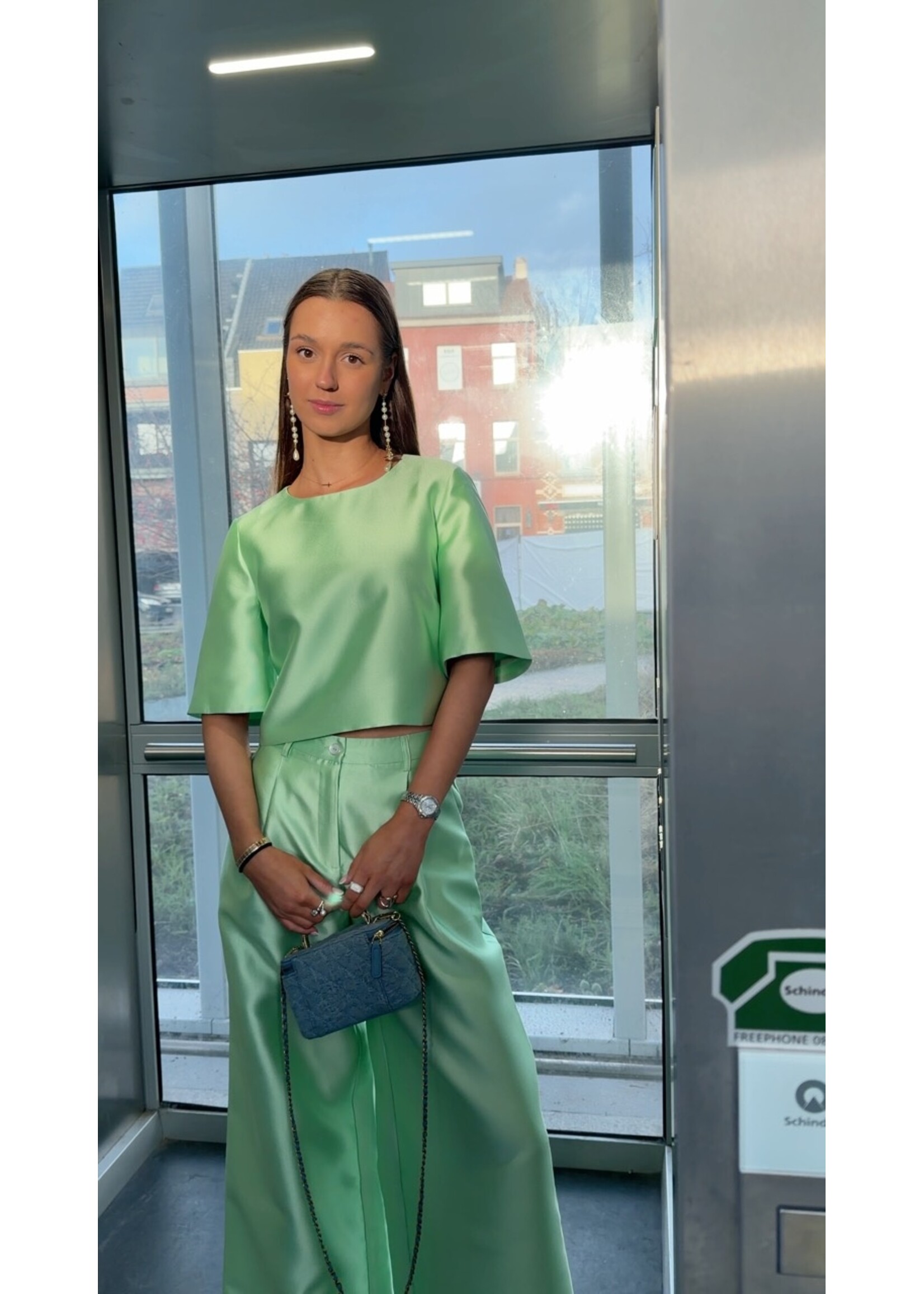 GISÈLE THE LABEL  AMALIA TROUSERS MINT GREEN