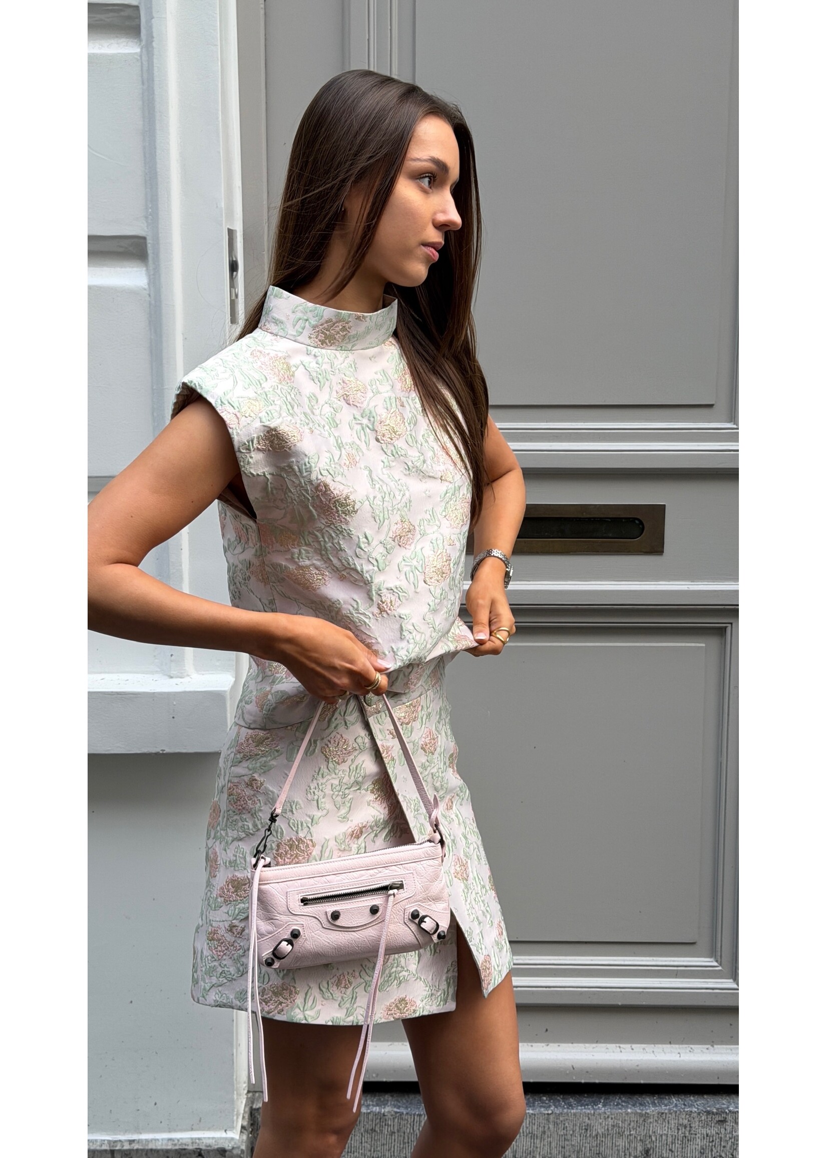 GISÈLE THE LABEL  SOLENE TOP JACQUARD