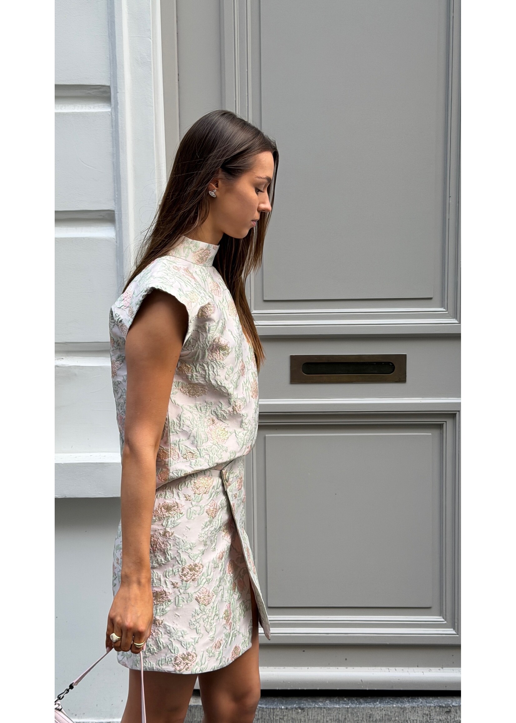 GISÈLE THE LABEL  SOLENE TOP JACQUARD