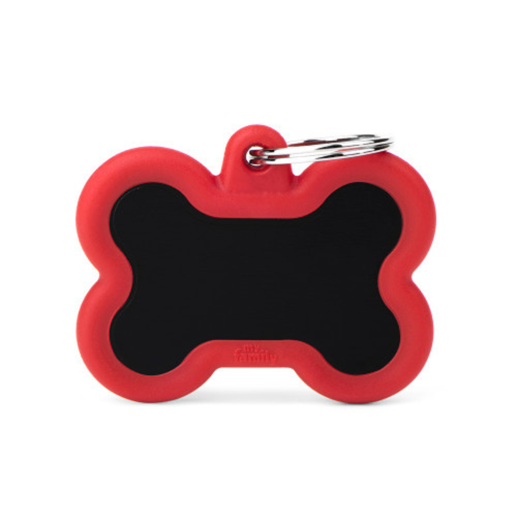 Myfamily Bone Black with Red Rubber