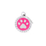 Myfamily Paw Fuchsia Circle Strass