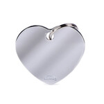 Myfamily Heart Big in Chrome Plated Brass