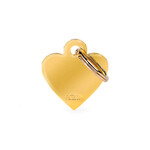 Myfamily Heart Small in Golden Plated Brass