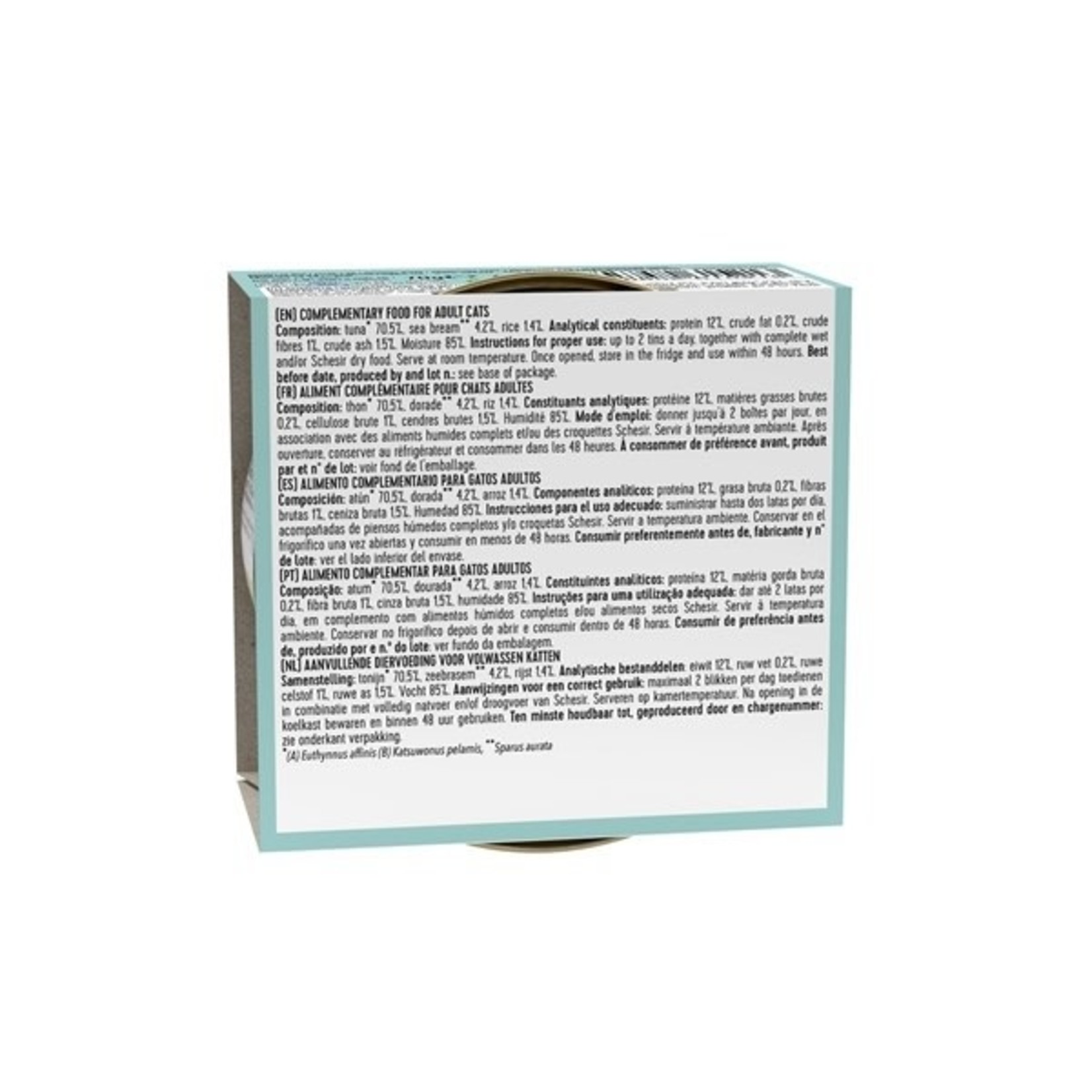Schesir Adult: Tonijn & Zeebrasem (bouillon)