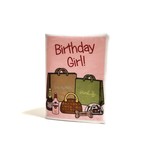 Catwalk Dog Birthday Card Pink Shopping Trip