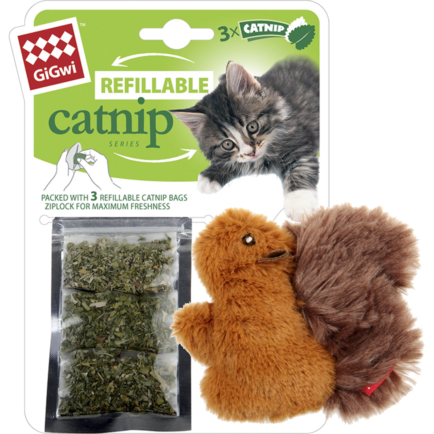 Jack and Vanilla Refillable Catnip: Eekhoorn