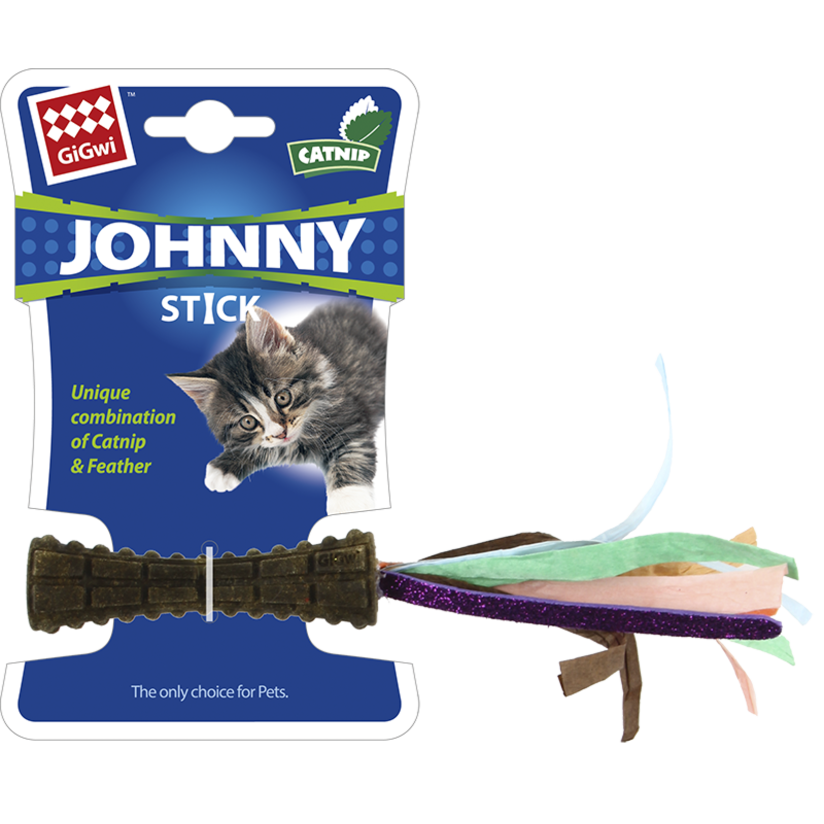 Gigwi Johnny Stick met Papier Veelkleurig