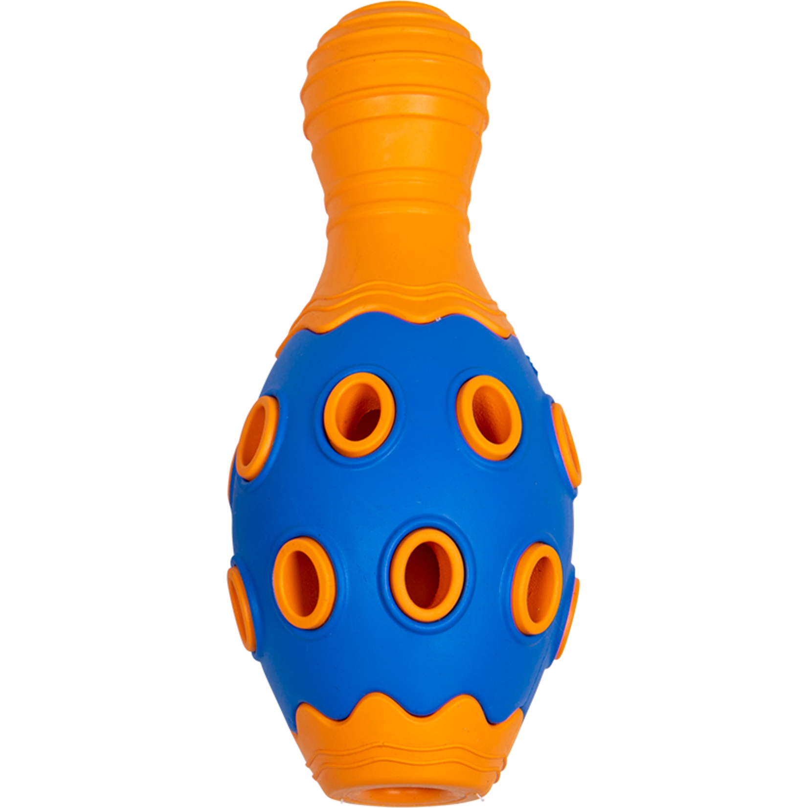 Jack and Vanilla Traktatie Bowlingkegel Donkerblauw/Oranje: 15.3 cm
