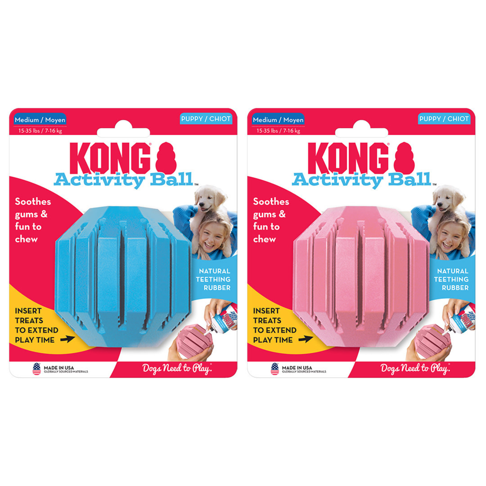 Kong Puppy Activity Ball M: 7,5 X 7,5 cm