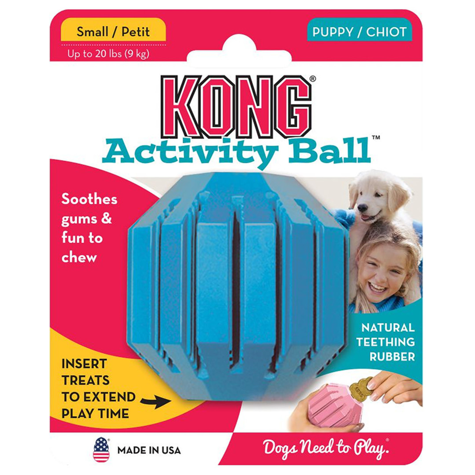 Kong Puppy Activity Ball M: 7,5 X 7,5 cm