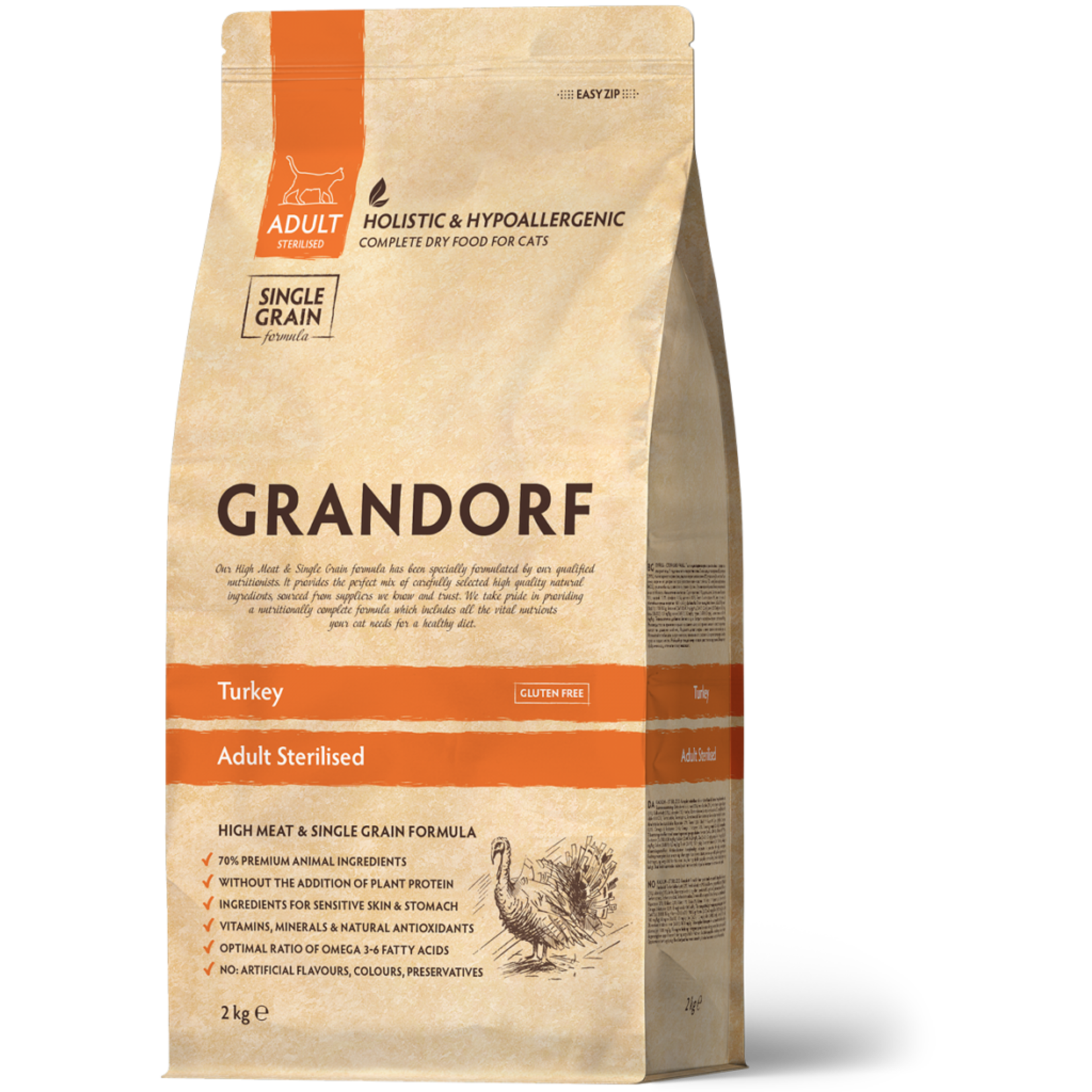 Grandorf Kalkoen & Bruine Rijst- Adult Sterilized